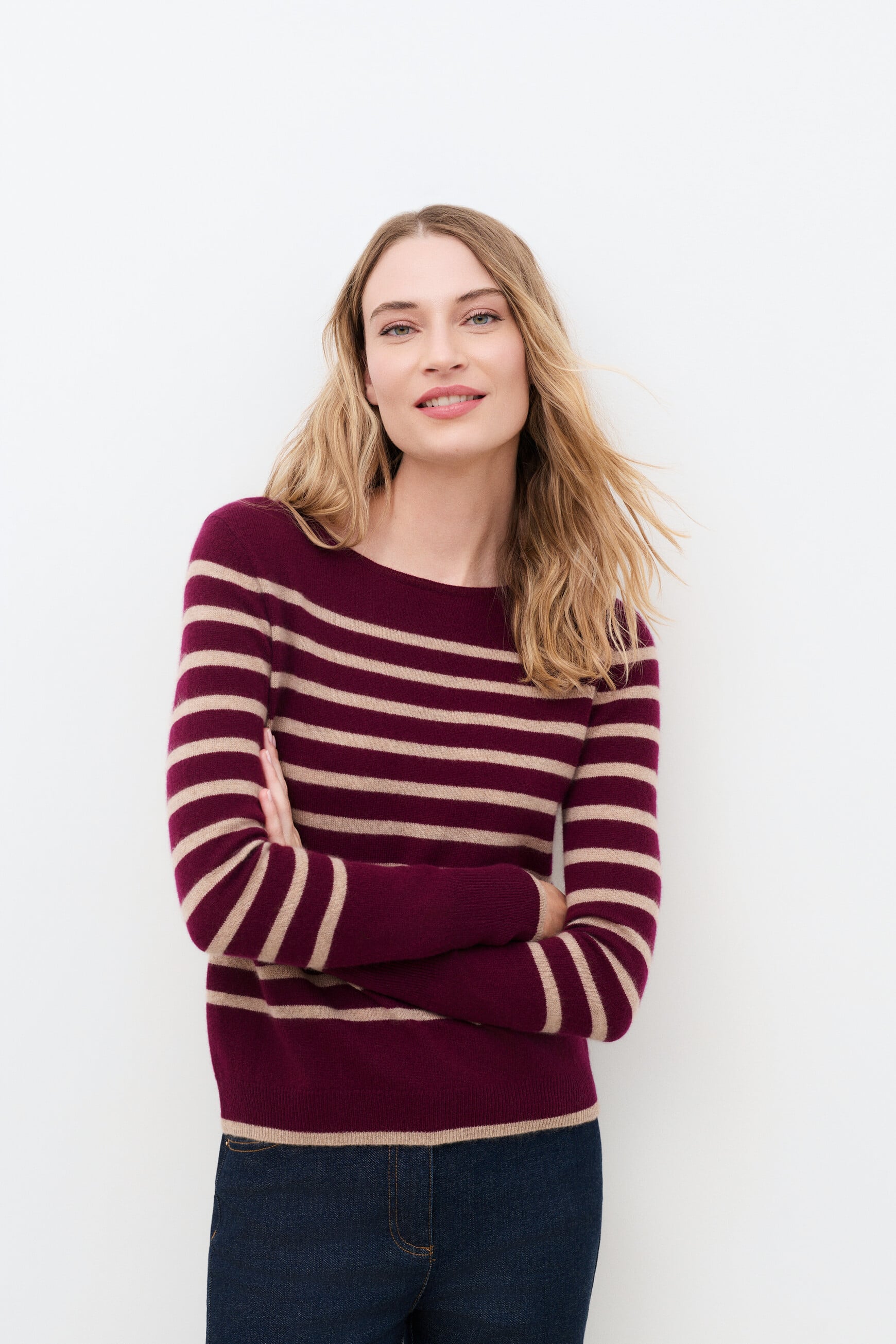 Mzoely 100% cashmere sweater burgundy woman