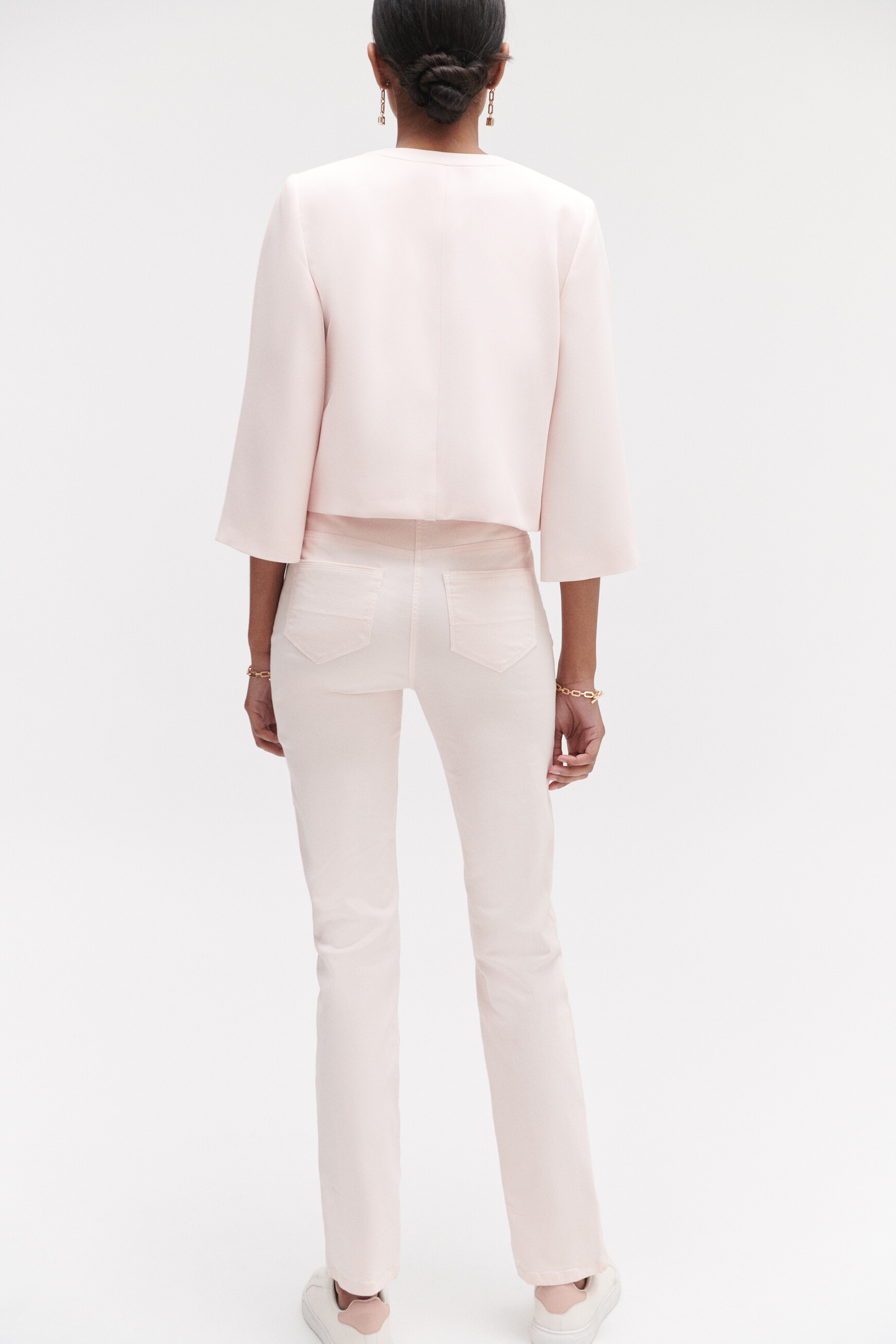 pantalon recto darling rosa claro mujer Pantalón recto Darling rosa claro mujer