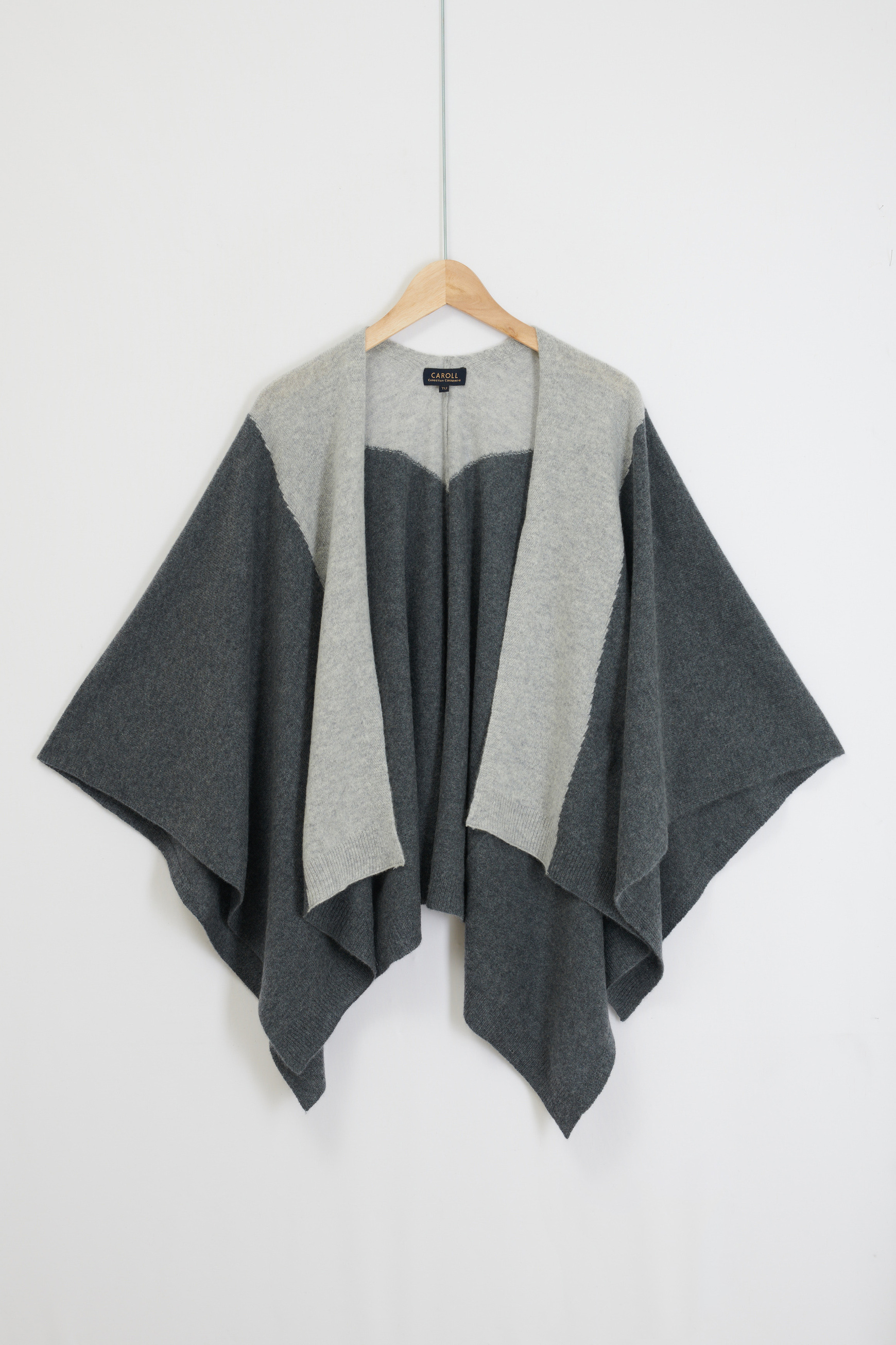 poncho charles 100 cachemira gris oscuro mujer poncho charles 100 % cachemira gris oscuro mujer