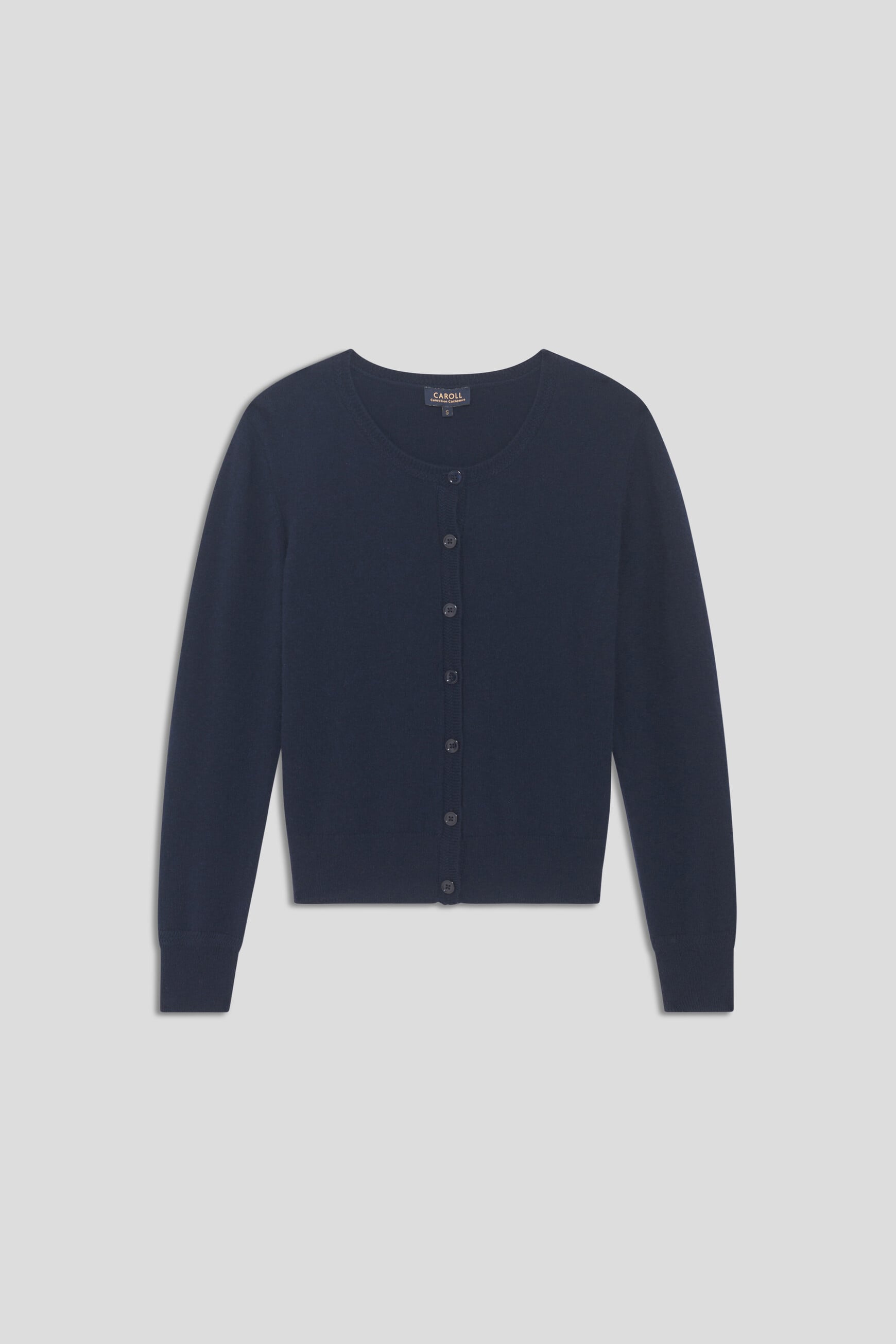 mcaroline 100% cashmere cardigan navy blue woman