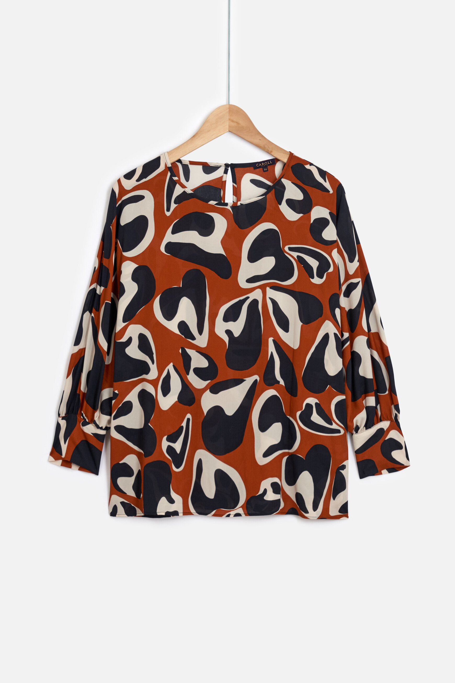 blouse marie lou marron cognac femme blouse marie lou marron cognac femme