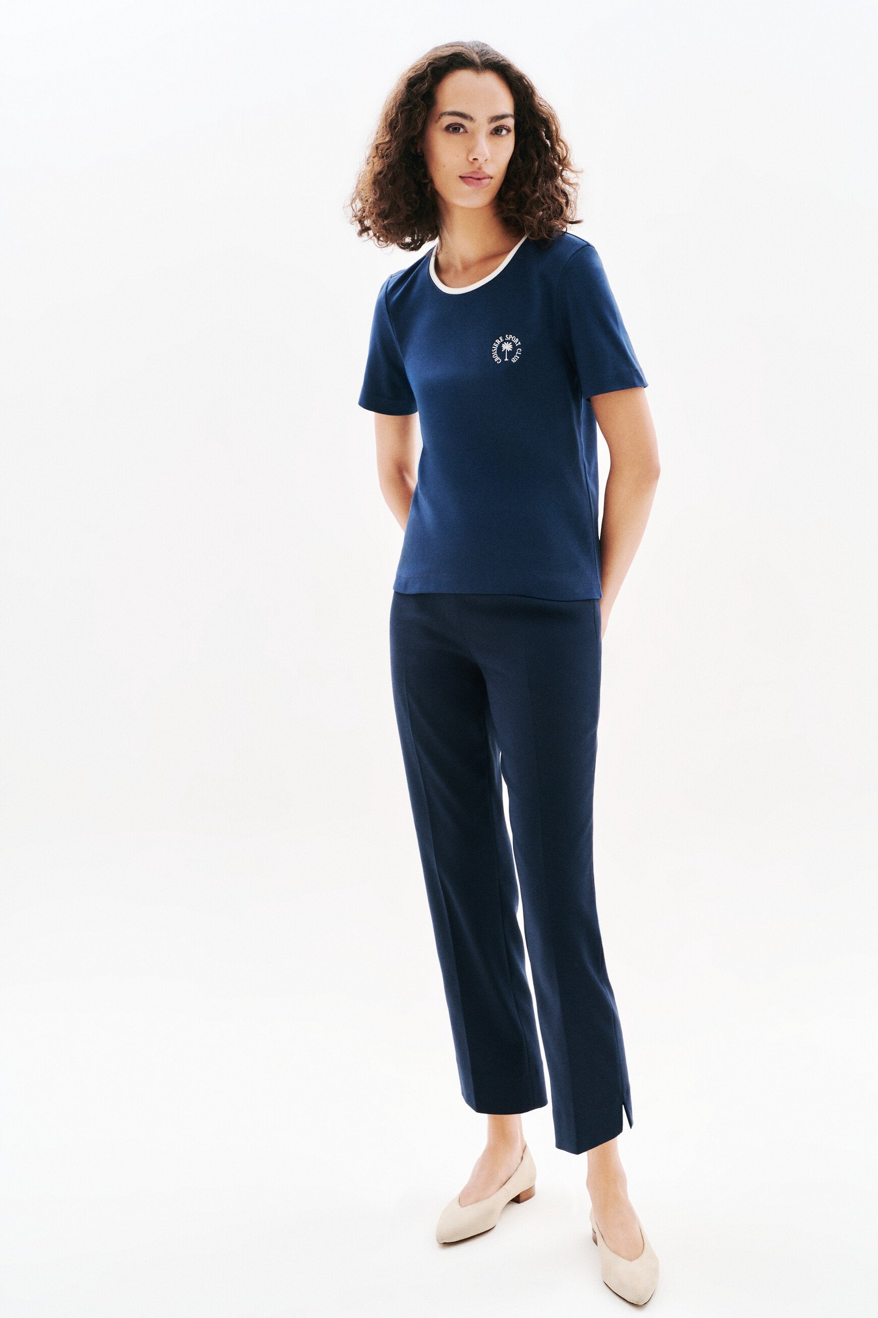 T-shirt Thugo1 bleu marine femme
