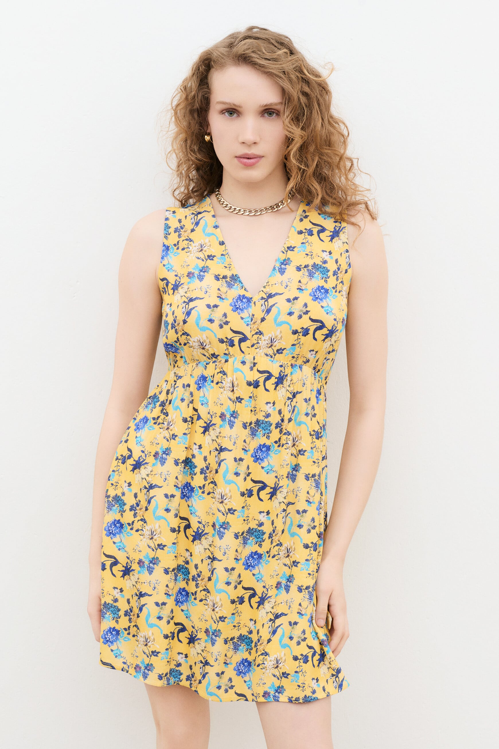 Dress Rtan canary yellow woman