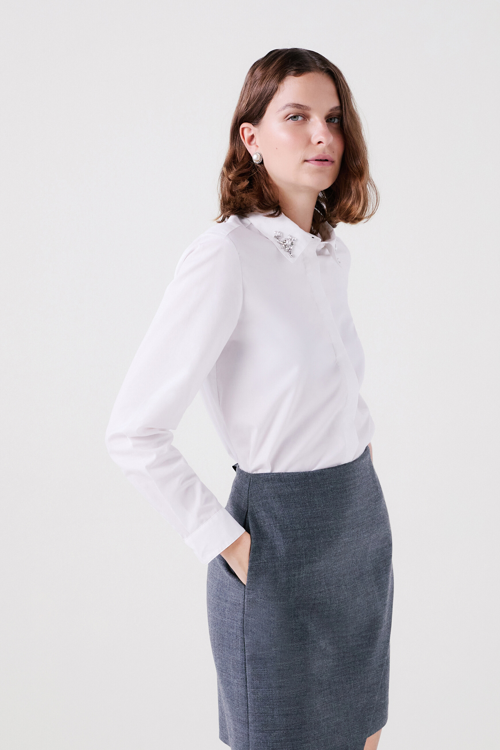 Chemise Femme Alesia - Couleur Blanc - Marque Equisite - Neuvе Sous Emballage