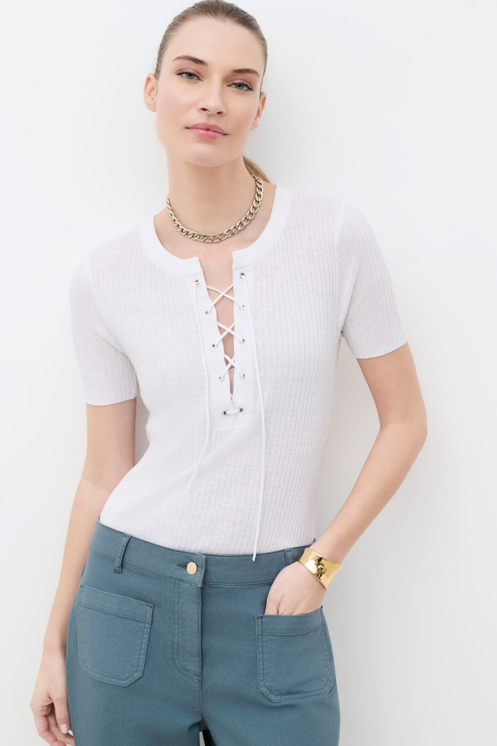 Pull Mvanessa blanc femme