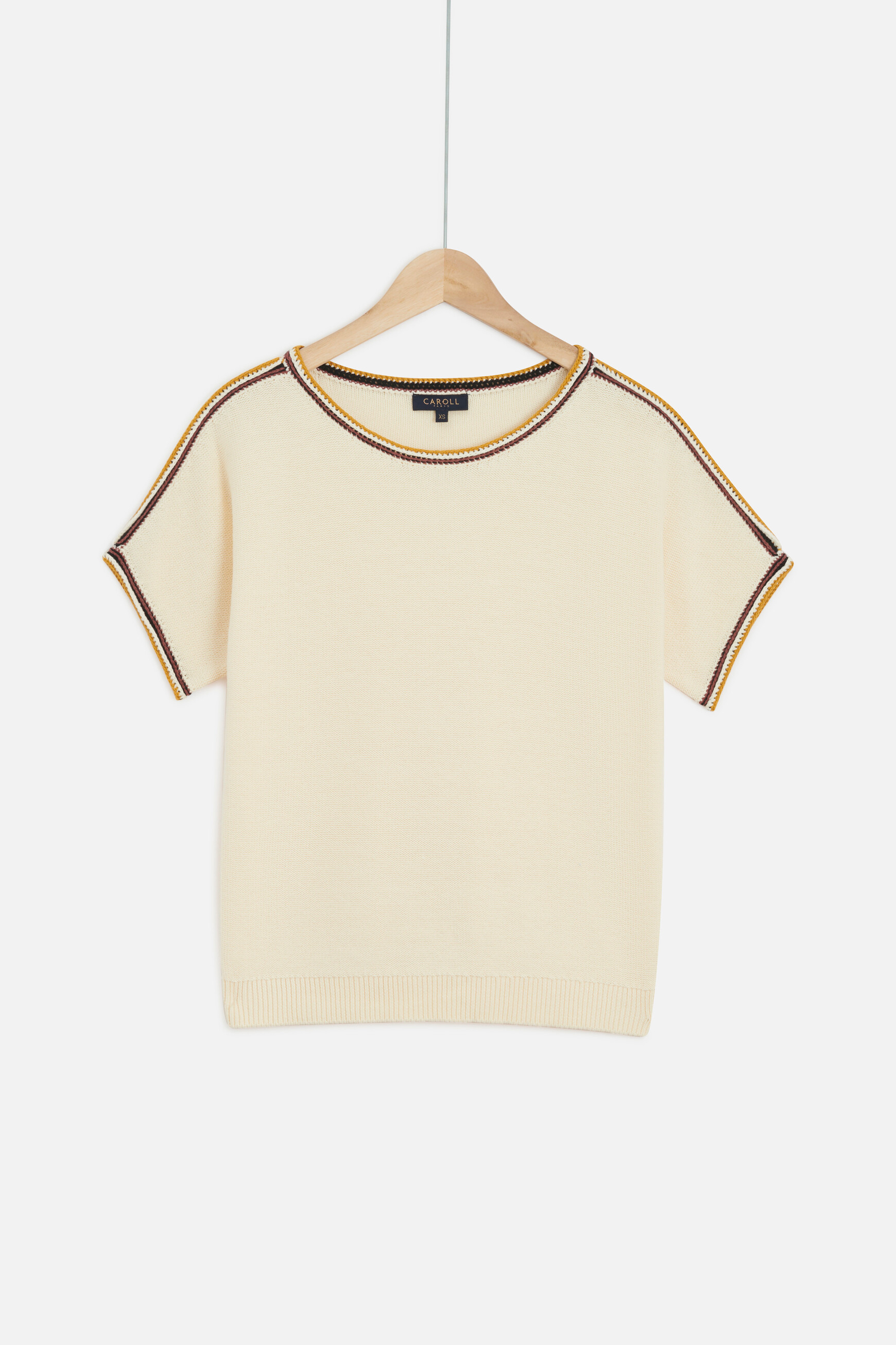 pull maxine a details tresses ivoire femme Pull maxine à détails tressés ivoire femme
