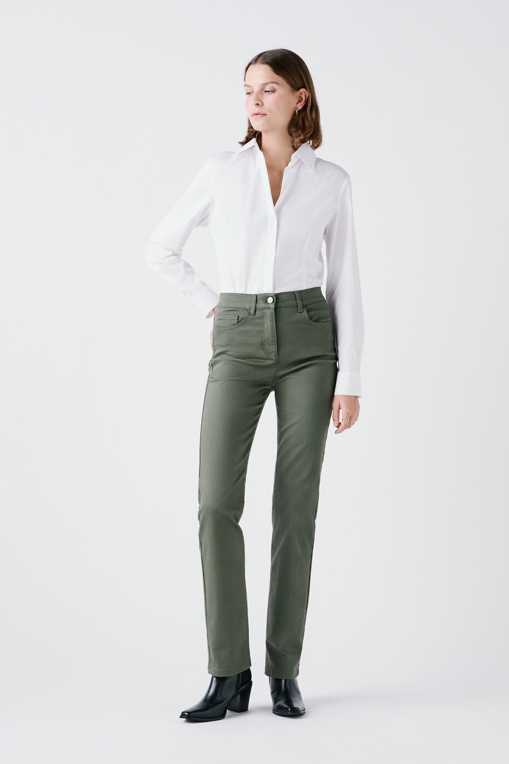 Prayanoc trousers khaki green woman