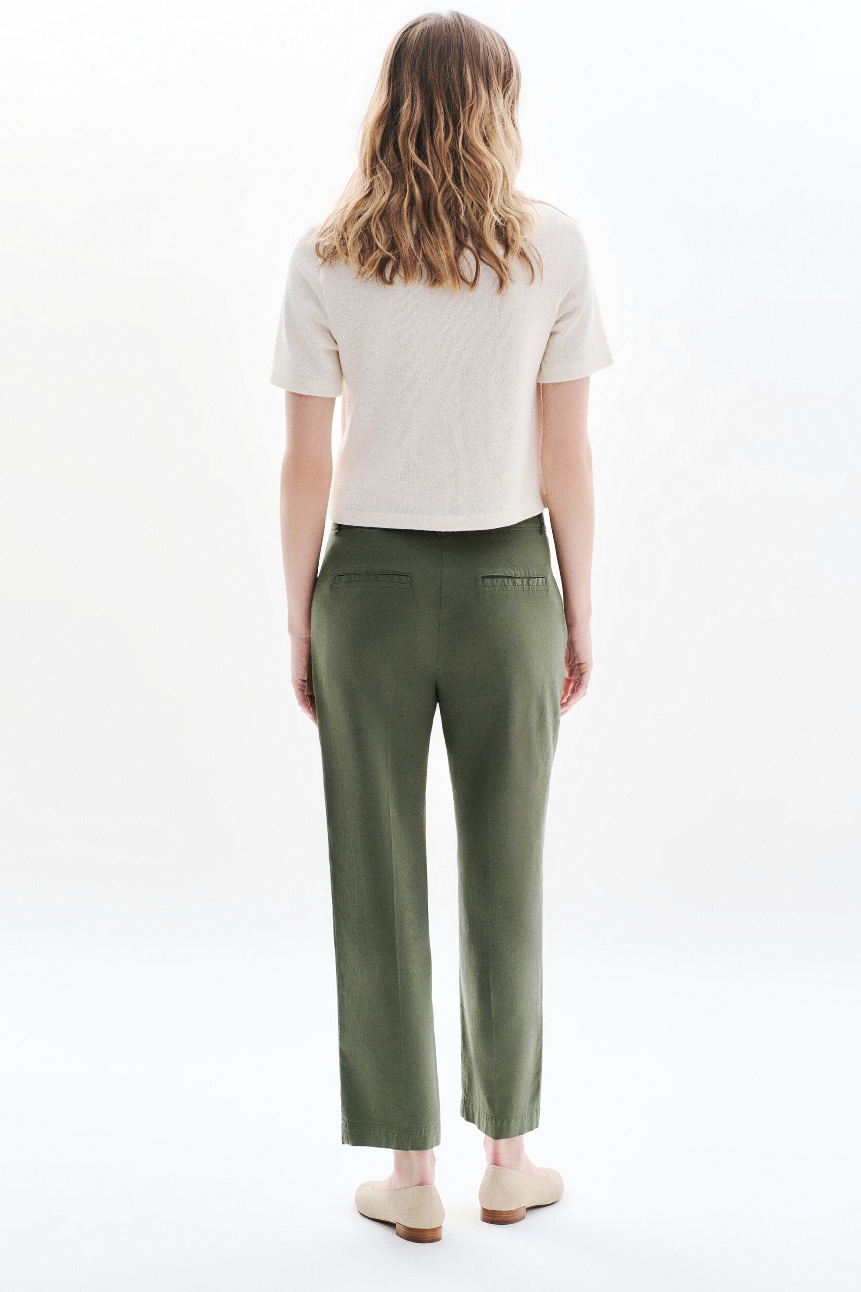 pantalon pedalo vert kaki femme Pantalon Pedalo vert kaki femme