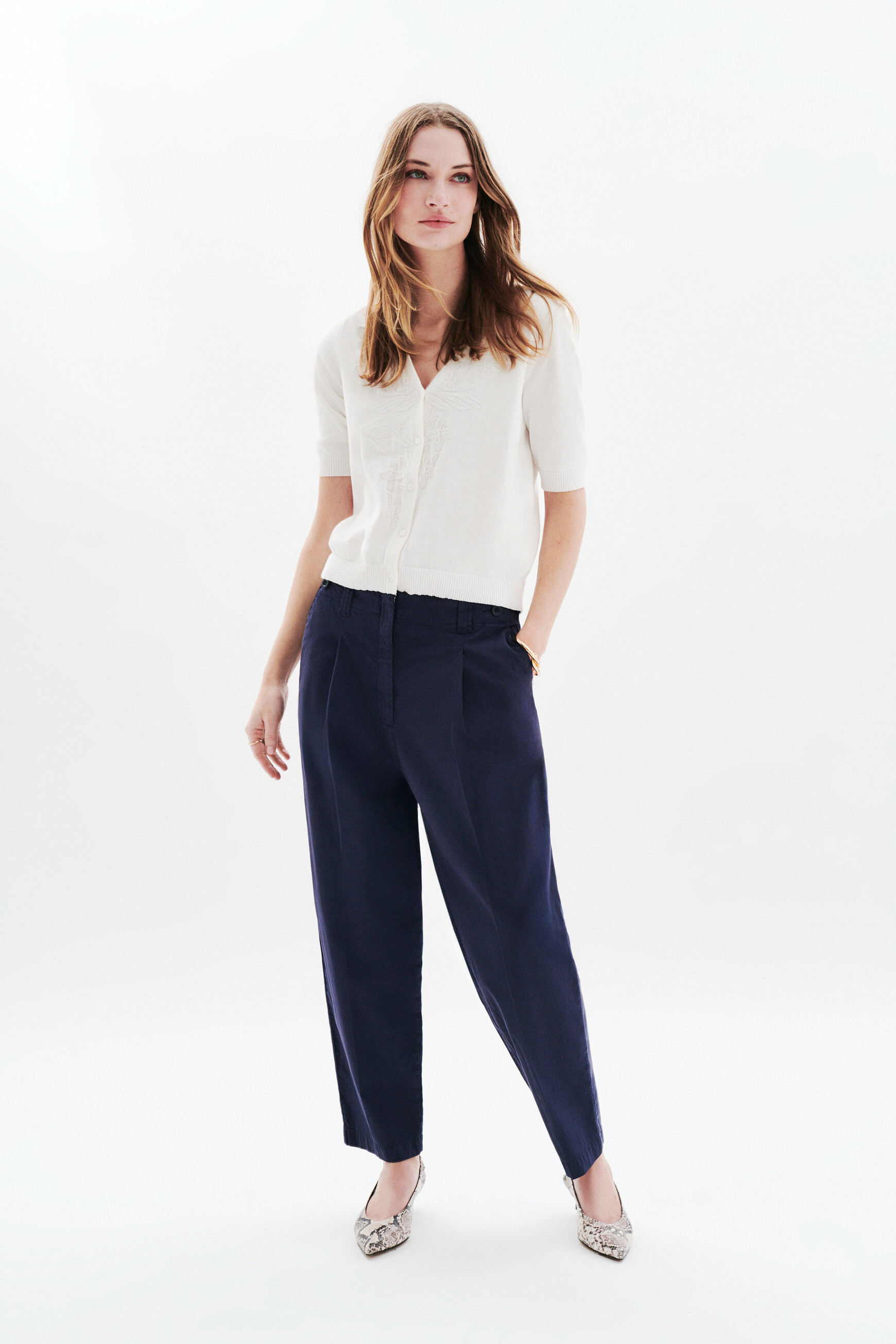 pantalon parrel bleu marine femme Pantalon Parrel bleu marine femme