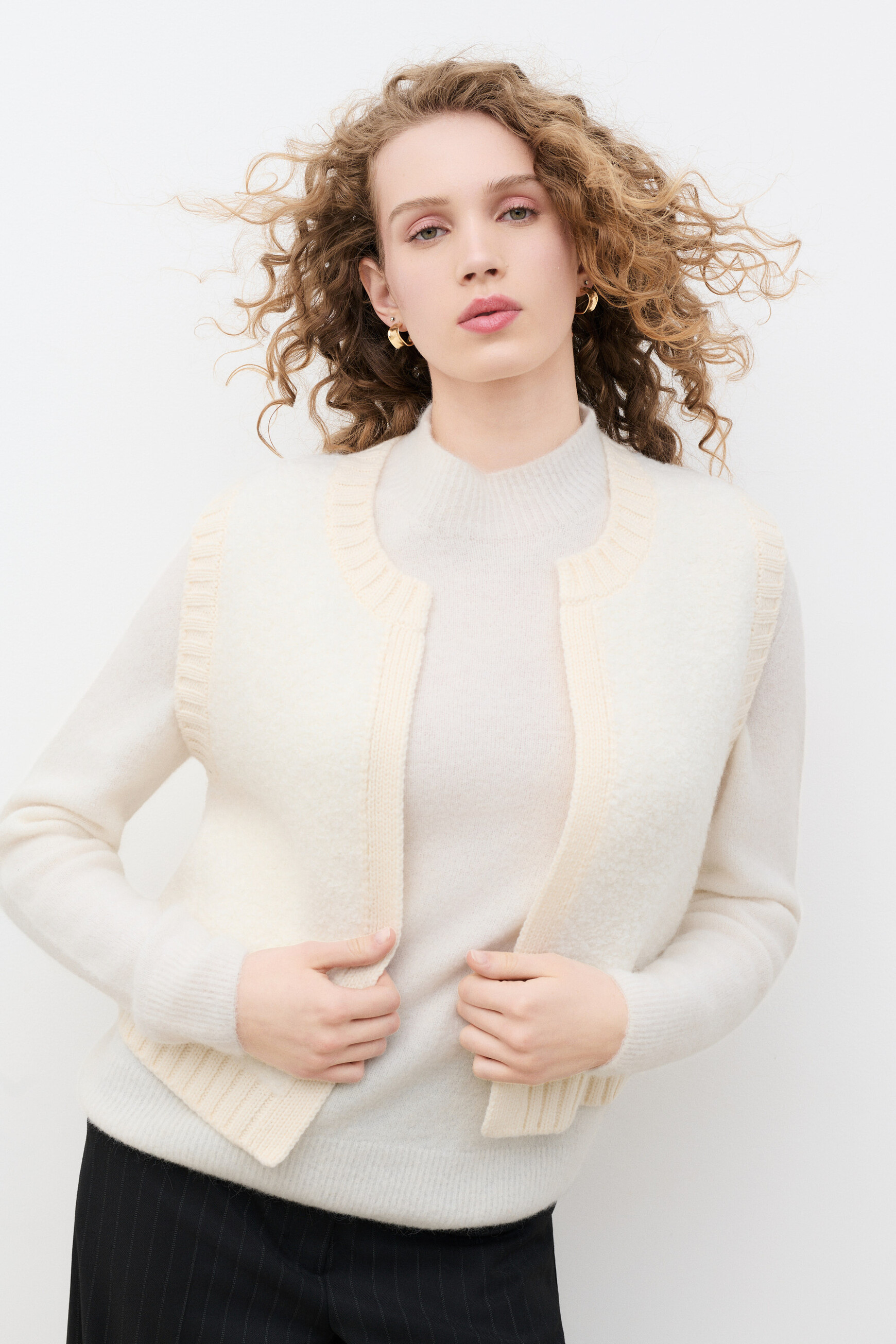 Mdino cardigan ecru woman