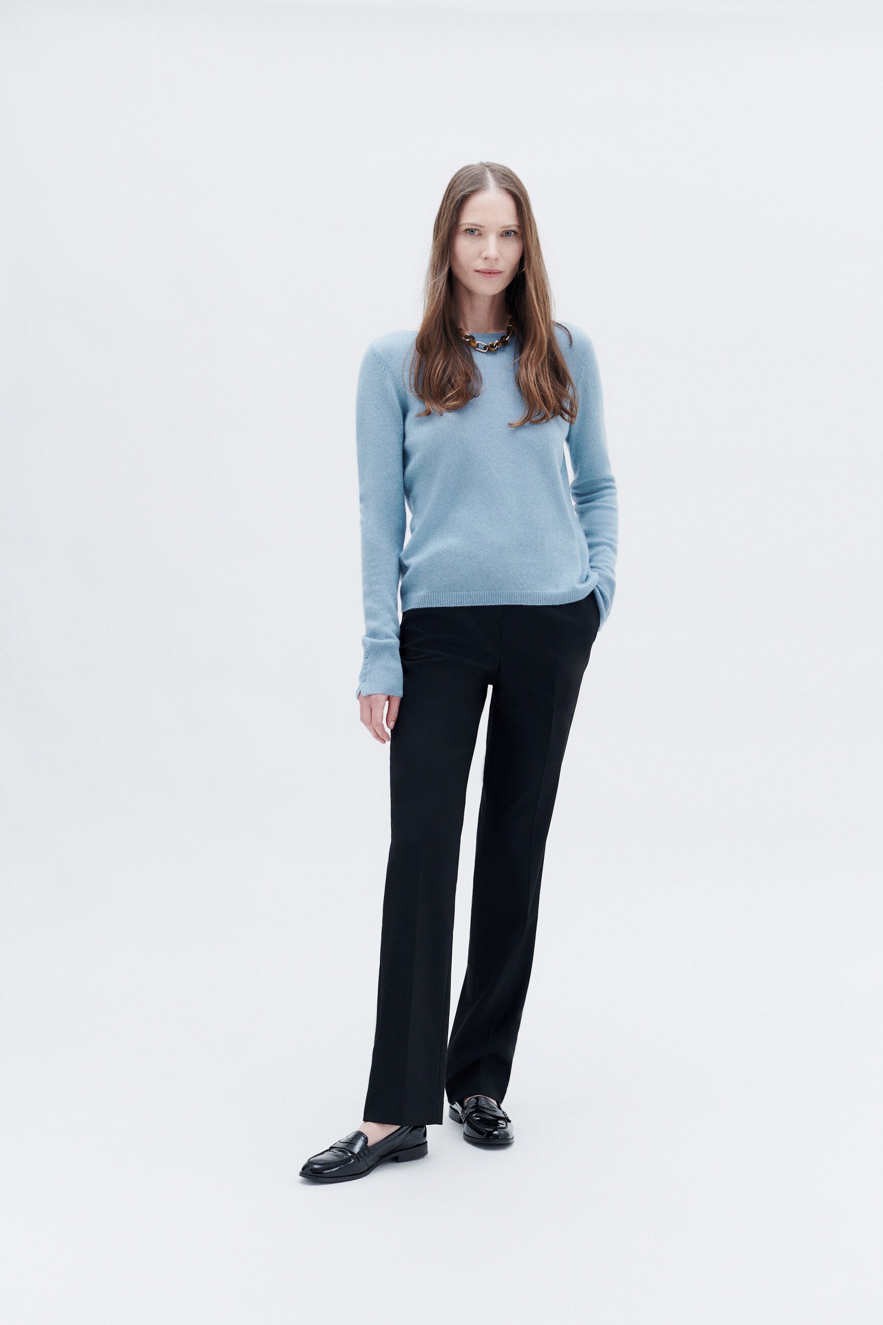 Pull cachemire bleu ciel femme outlet