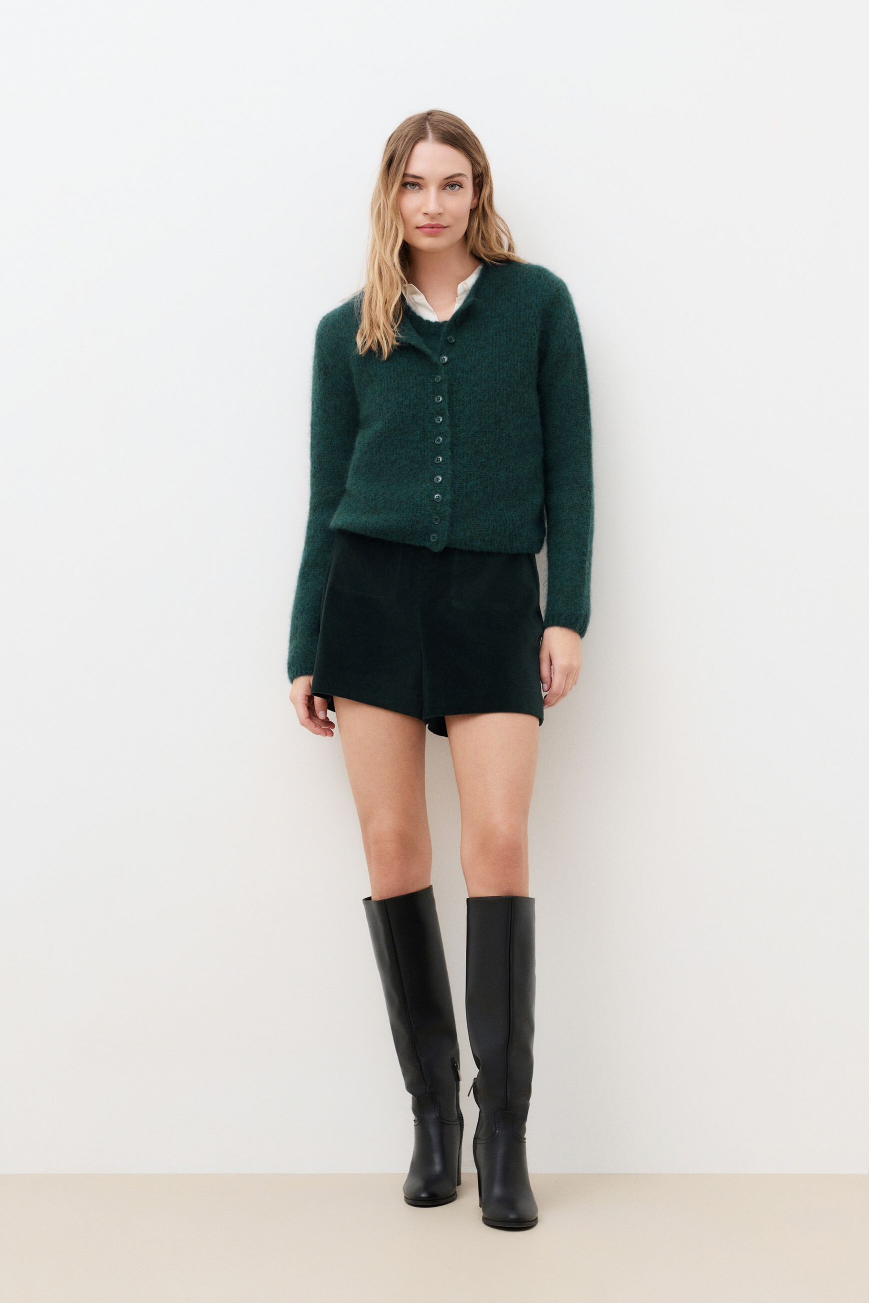 Mvanille cardigan teal green woman
