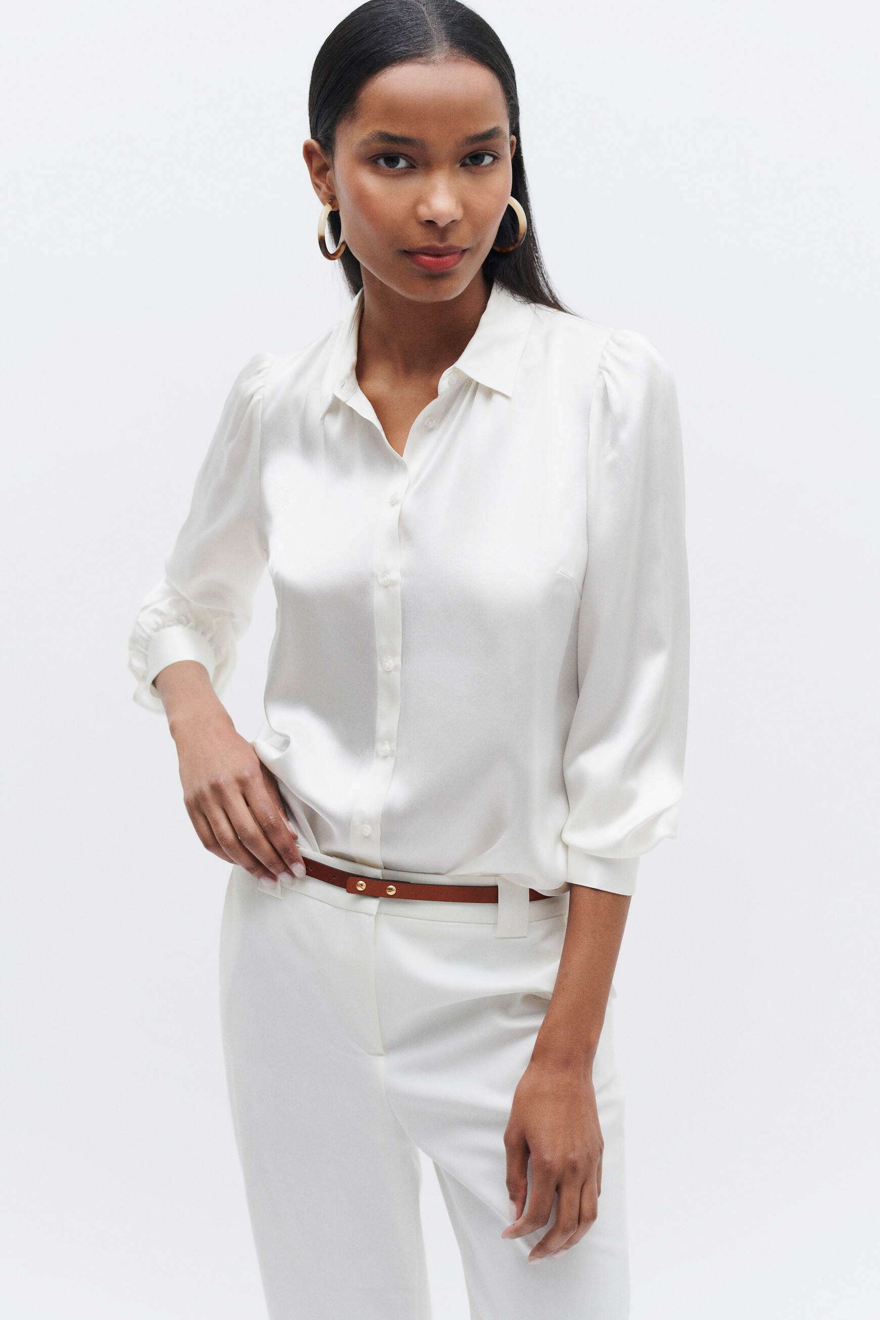 Seidenbluse Helene elfenbein damen