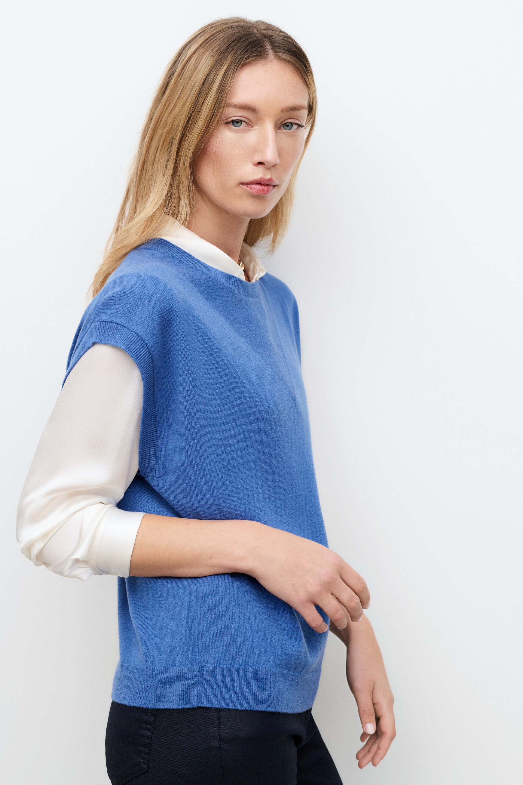 Pull mathilde bleu gris femme