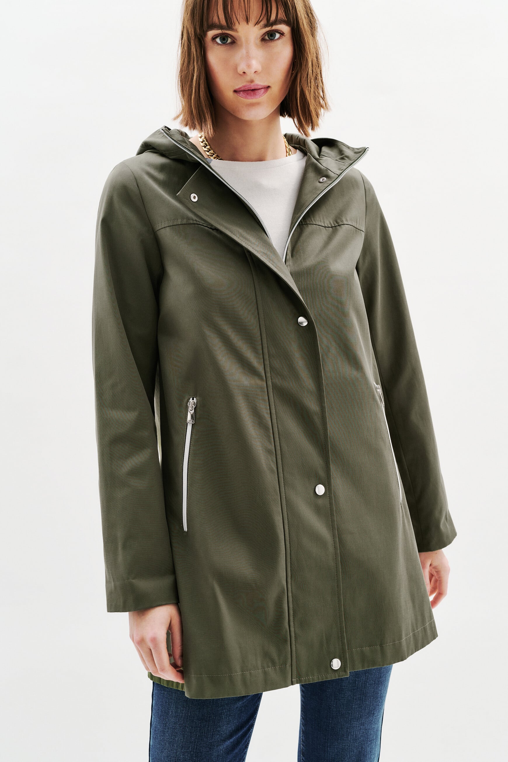 Gvenard Coat khaki green woman