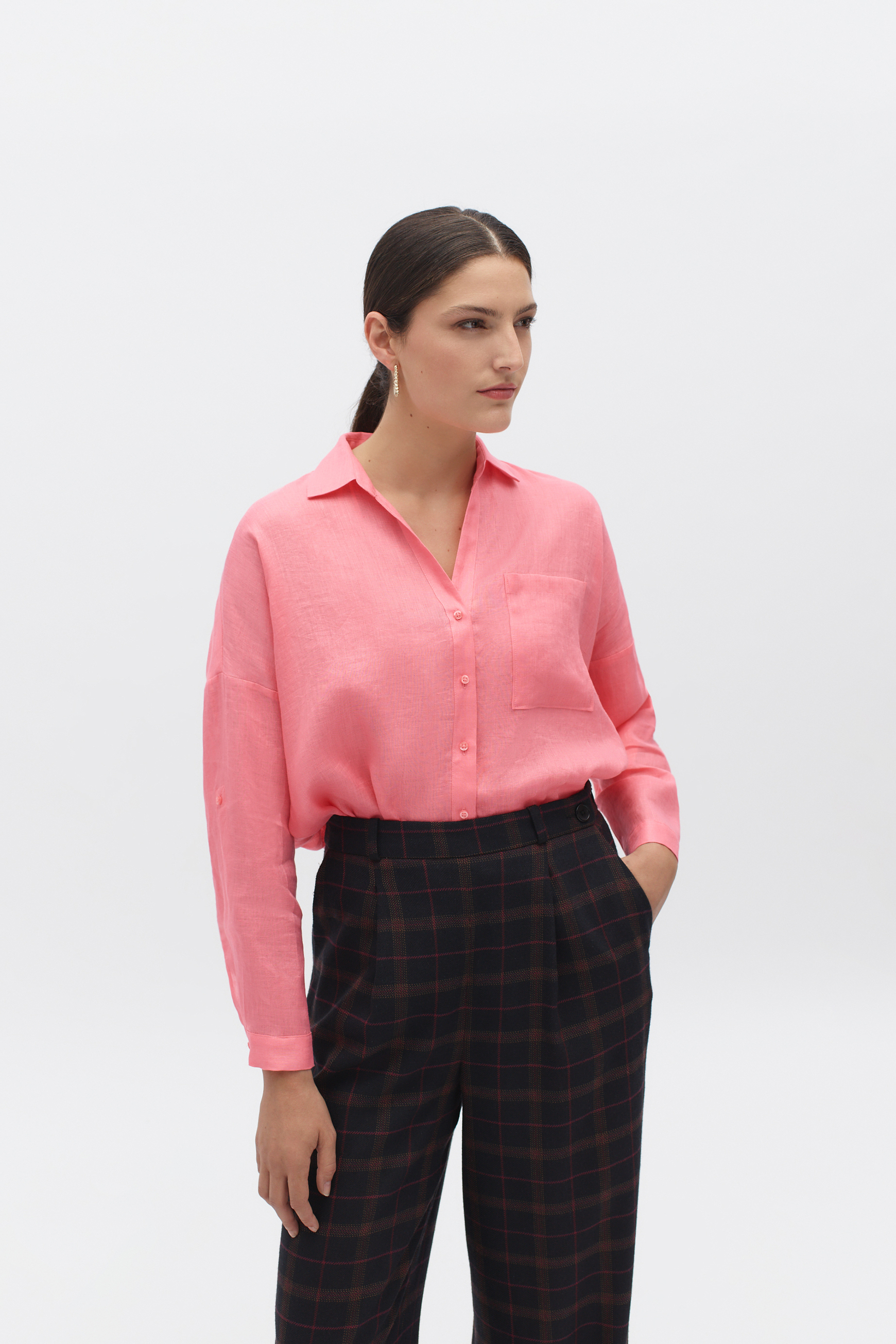 chemisier sandy 100 lin rose femme chemisier sandy 100% lin rose femme