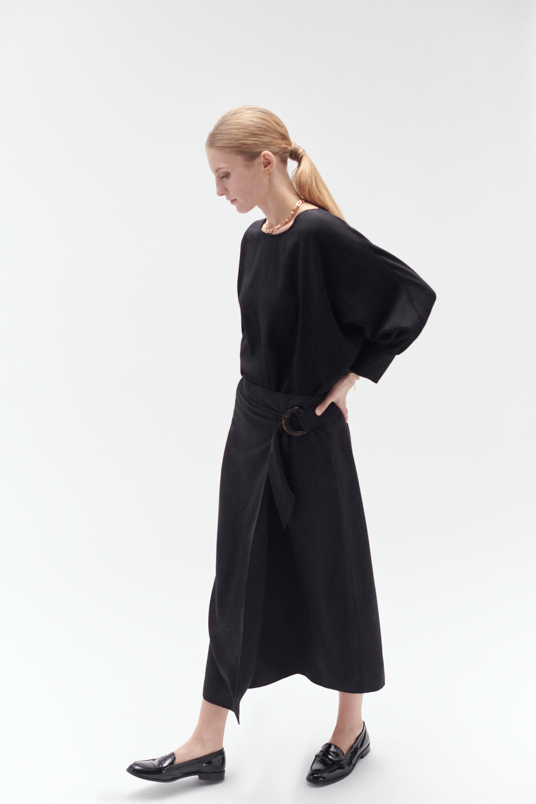 camisa marie lou lisa negro mujer Camisa Marie Lou lisa negro mujer