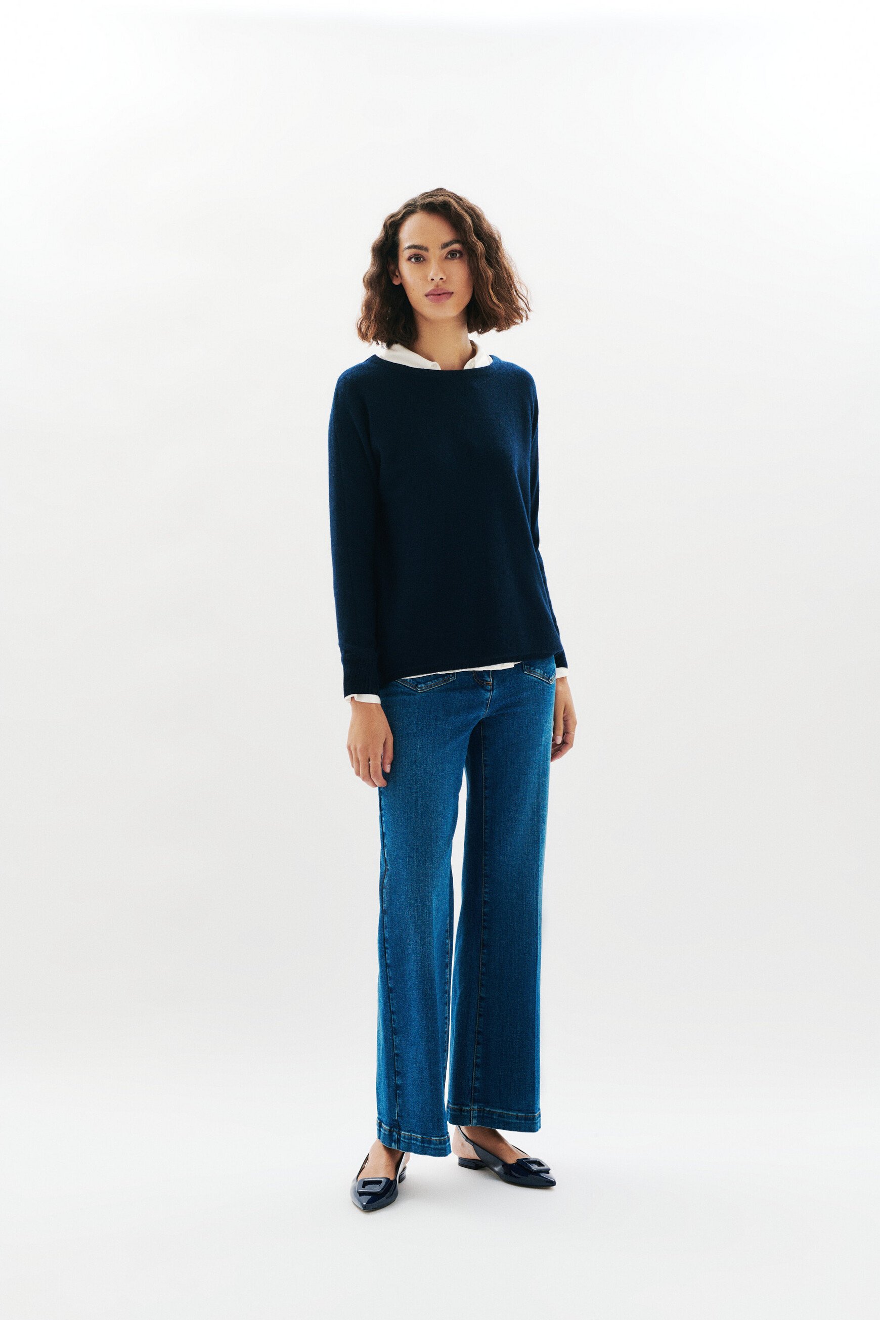 mamelia 100 cashmere sweater navy blue woman mamelia 100% cashmere sweater navy blue woman