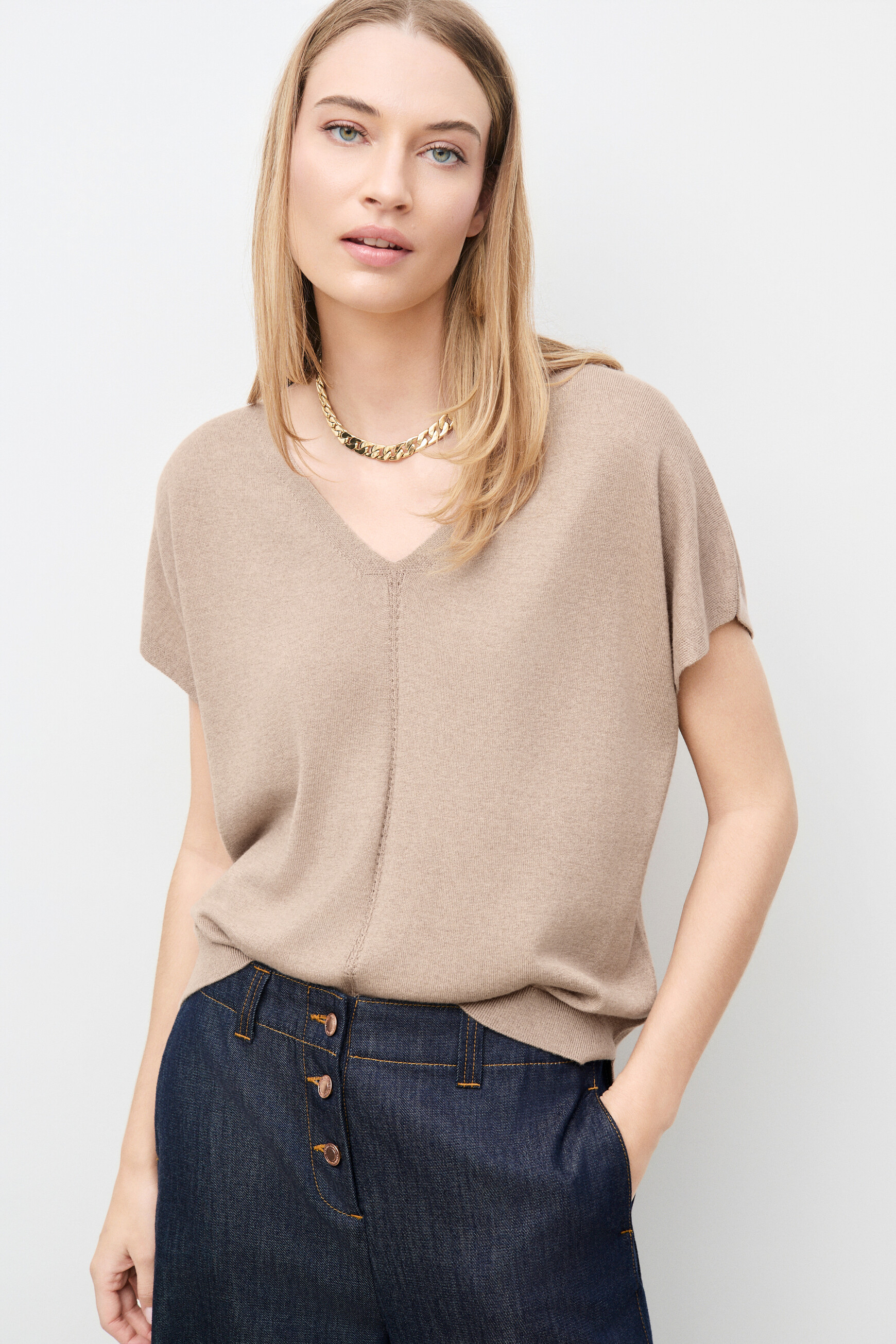 Mrachel sweater light brown woman