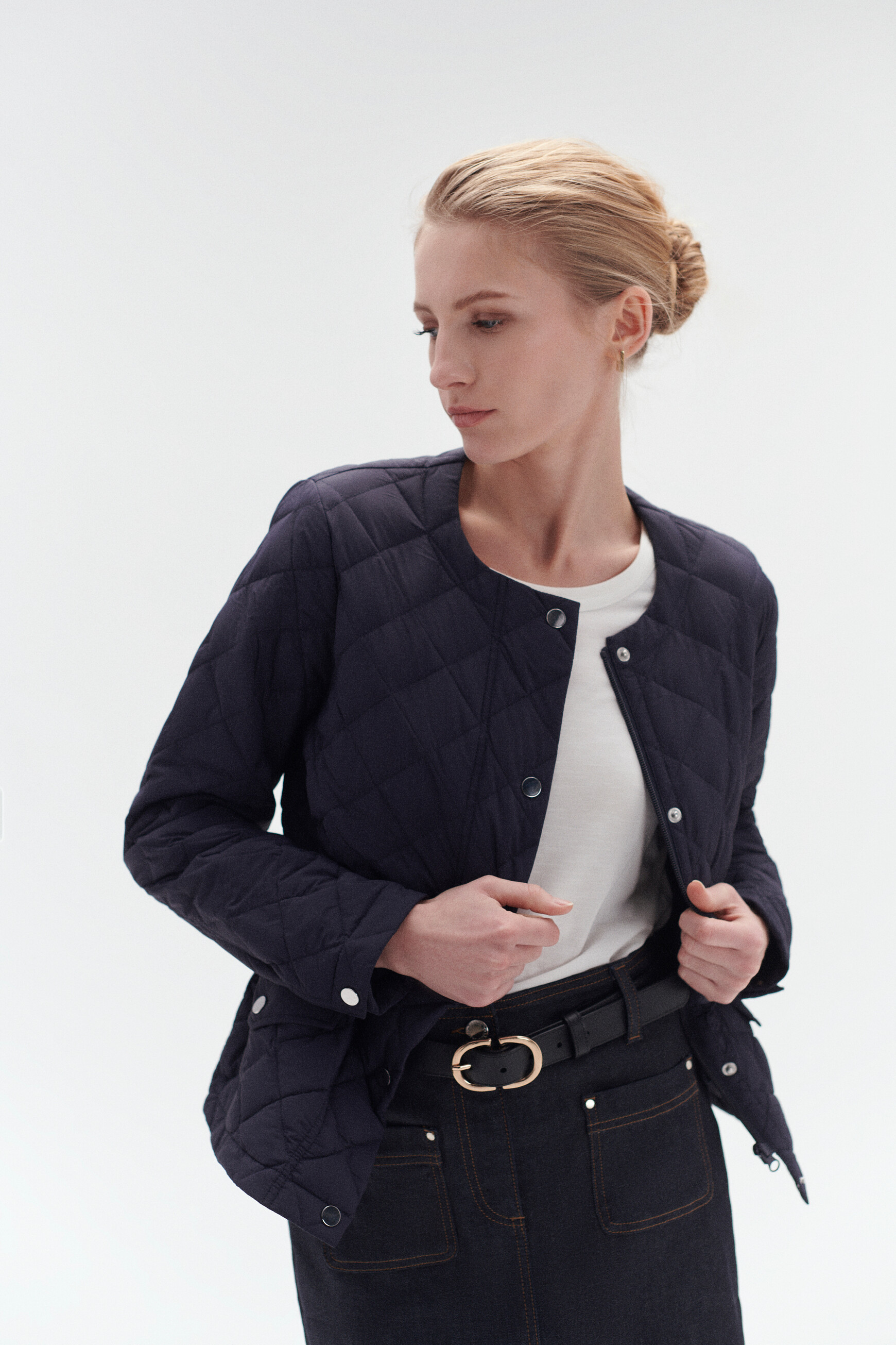 manteau vedra bleu marine femme