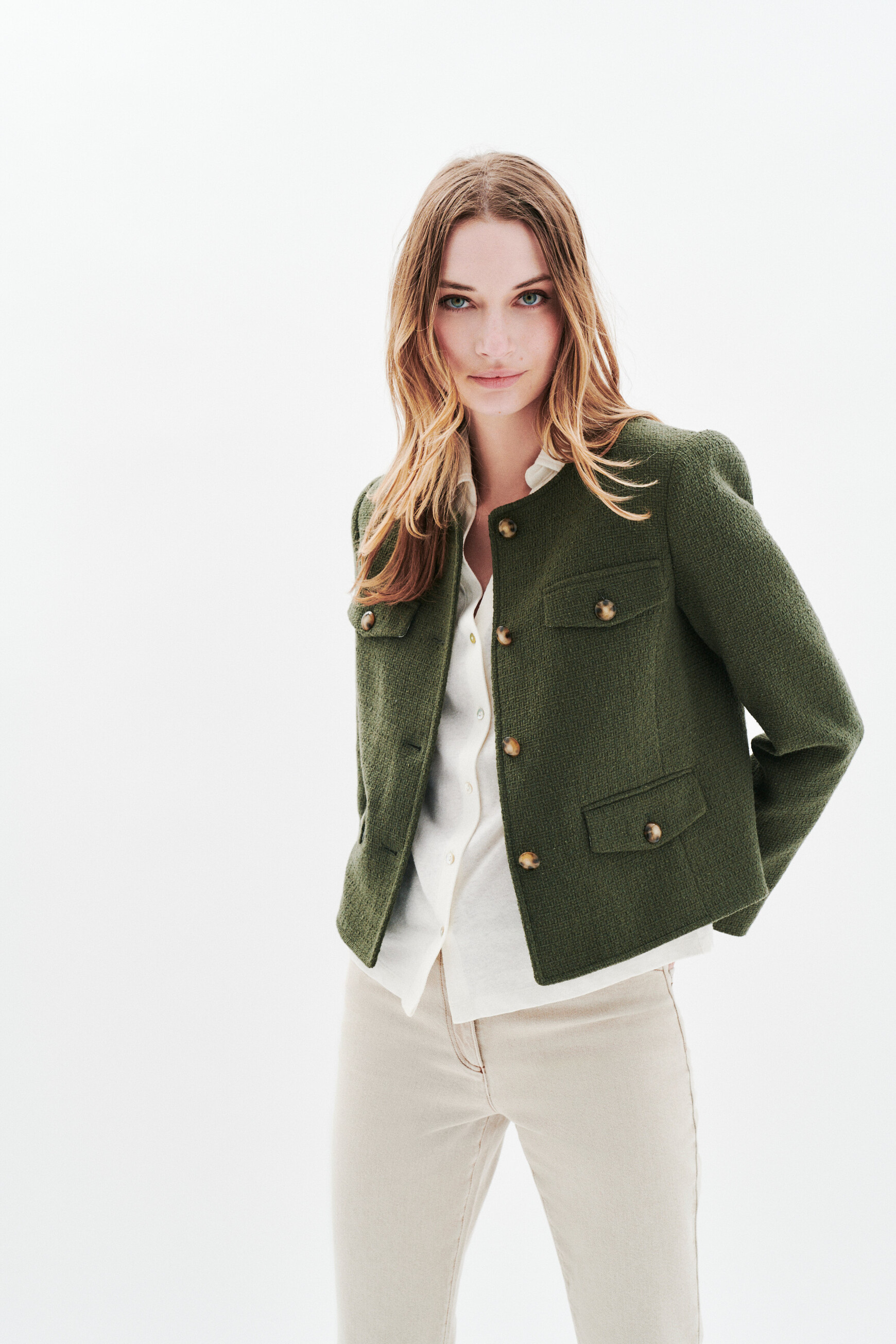 veste vegetal vert kaki femme Veste Vegetal vert kaki femme