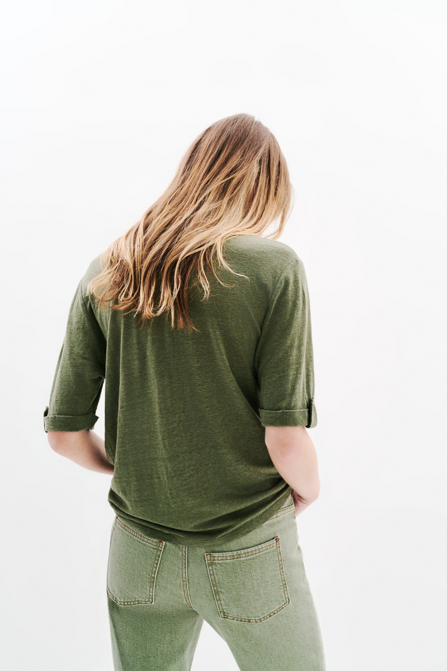 chemise estela 100 lin vert kaki femme chemise estela 100% lin vert kaki femme