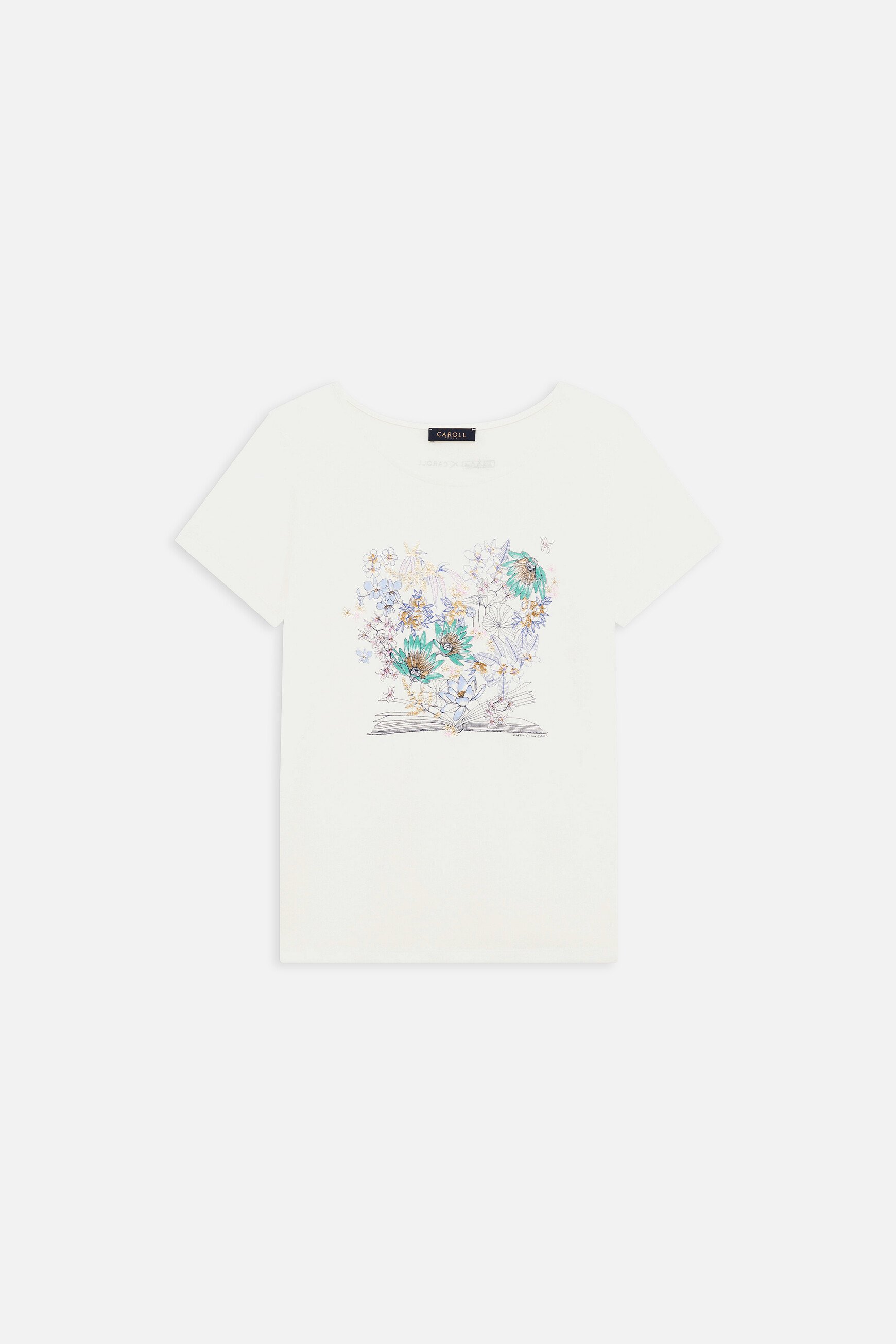 t shirt toutes a lecole taxime book ecru femme T-shirt Toutes à l'école Taxime Book ecru femme