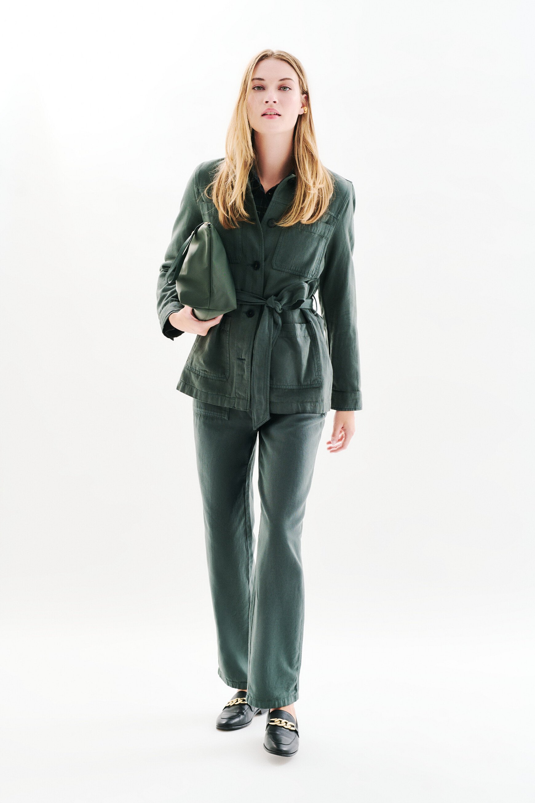 Pargos trousers khaki green woman