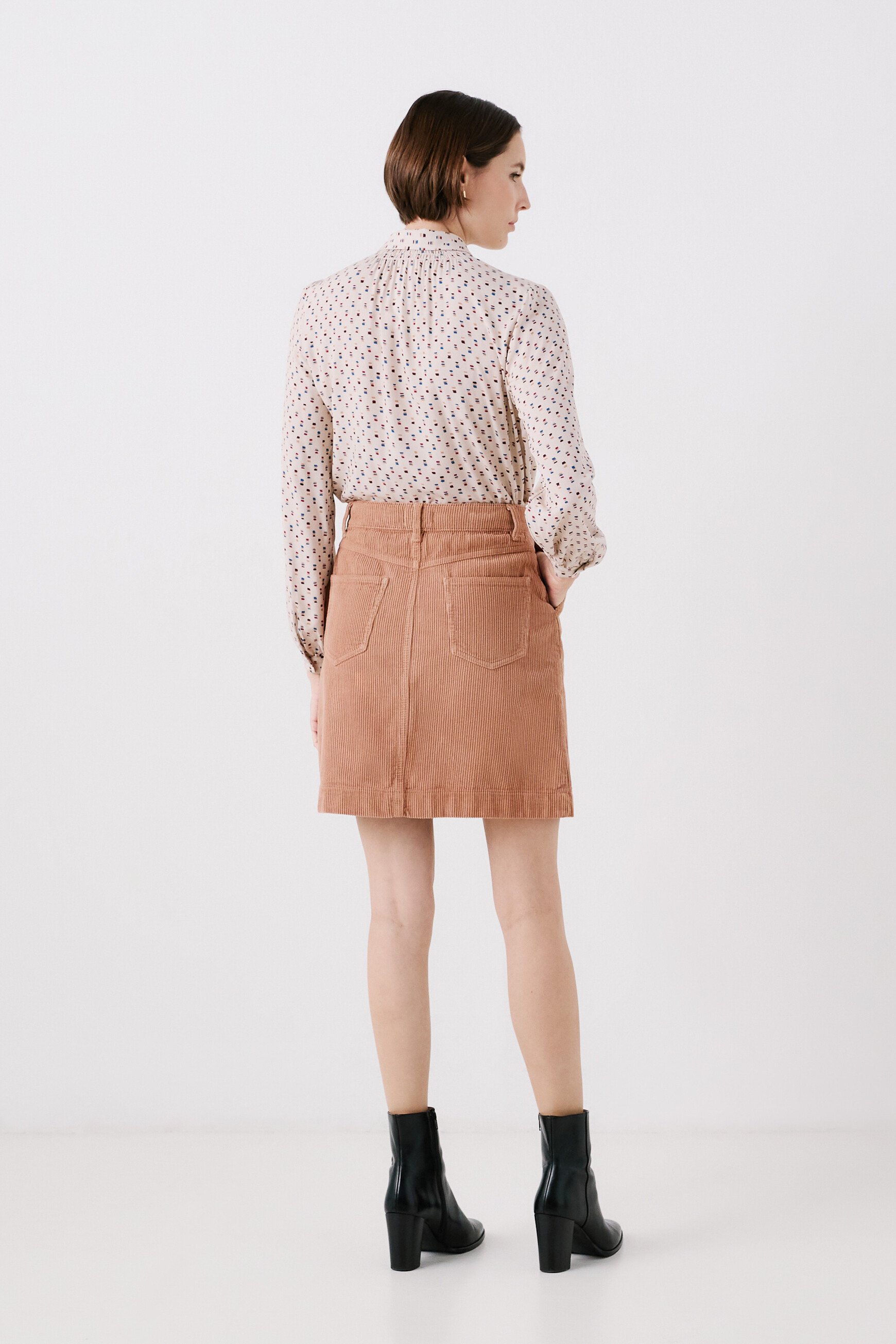 Skirt jacotte camel woman