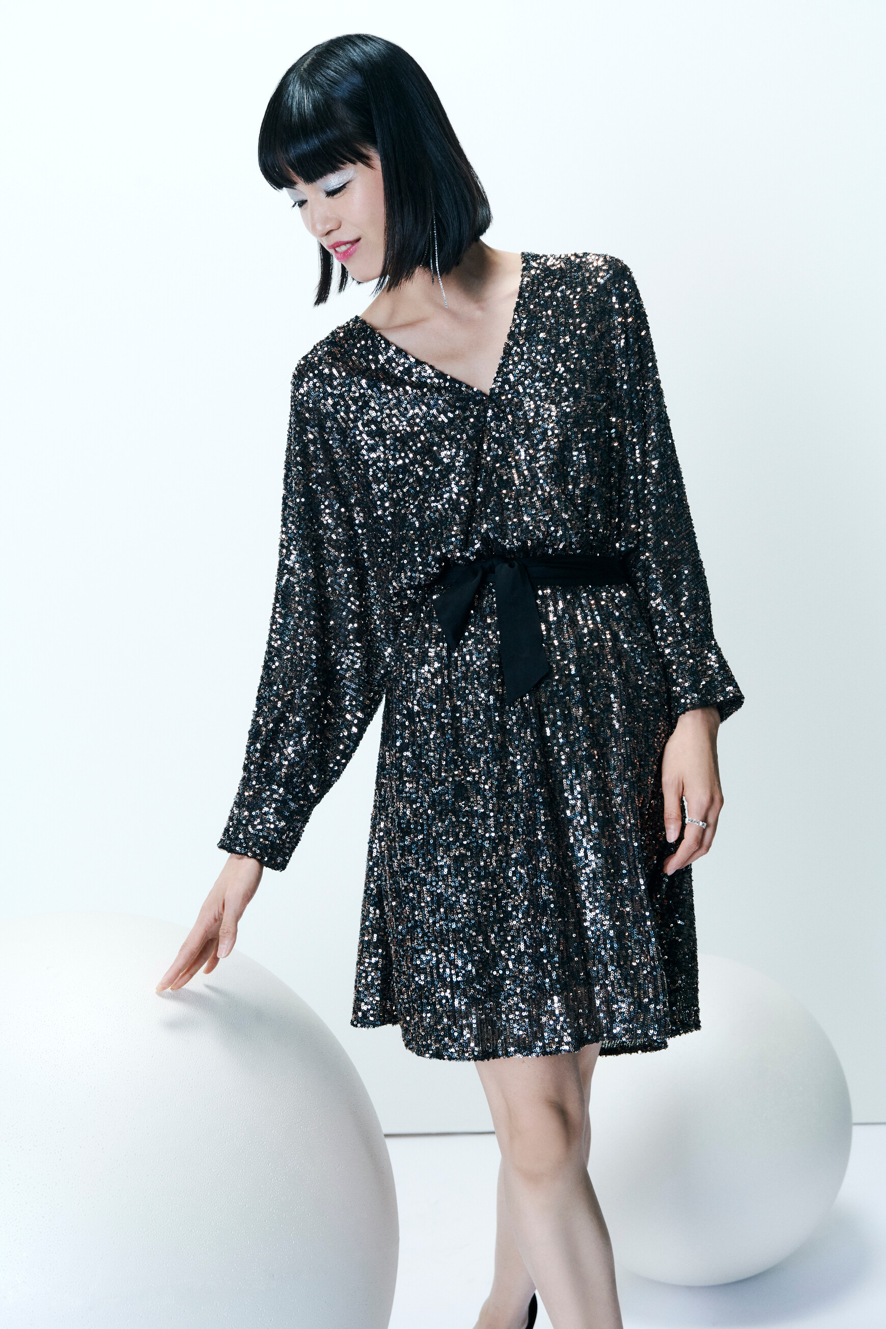 Robe rawen noir femme