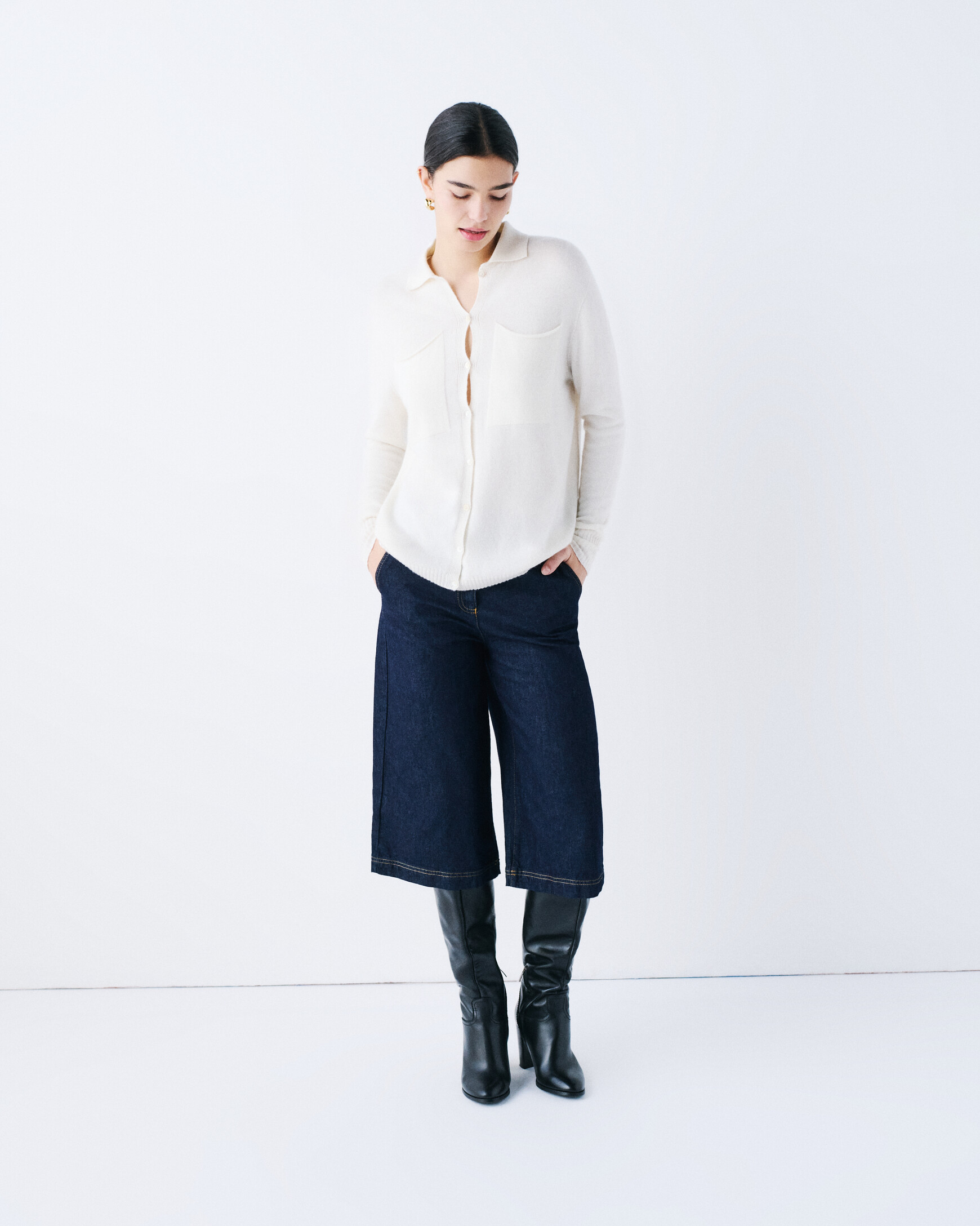 Pull Mpatty made in Italy ivoire femme