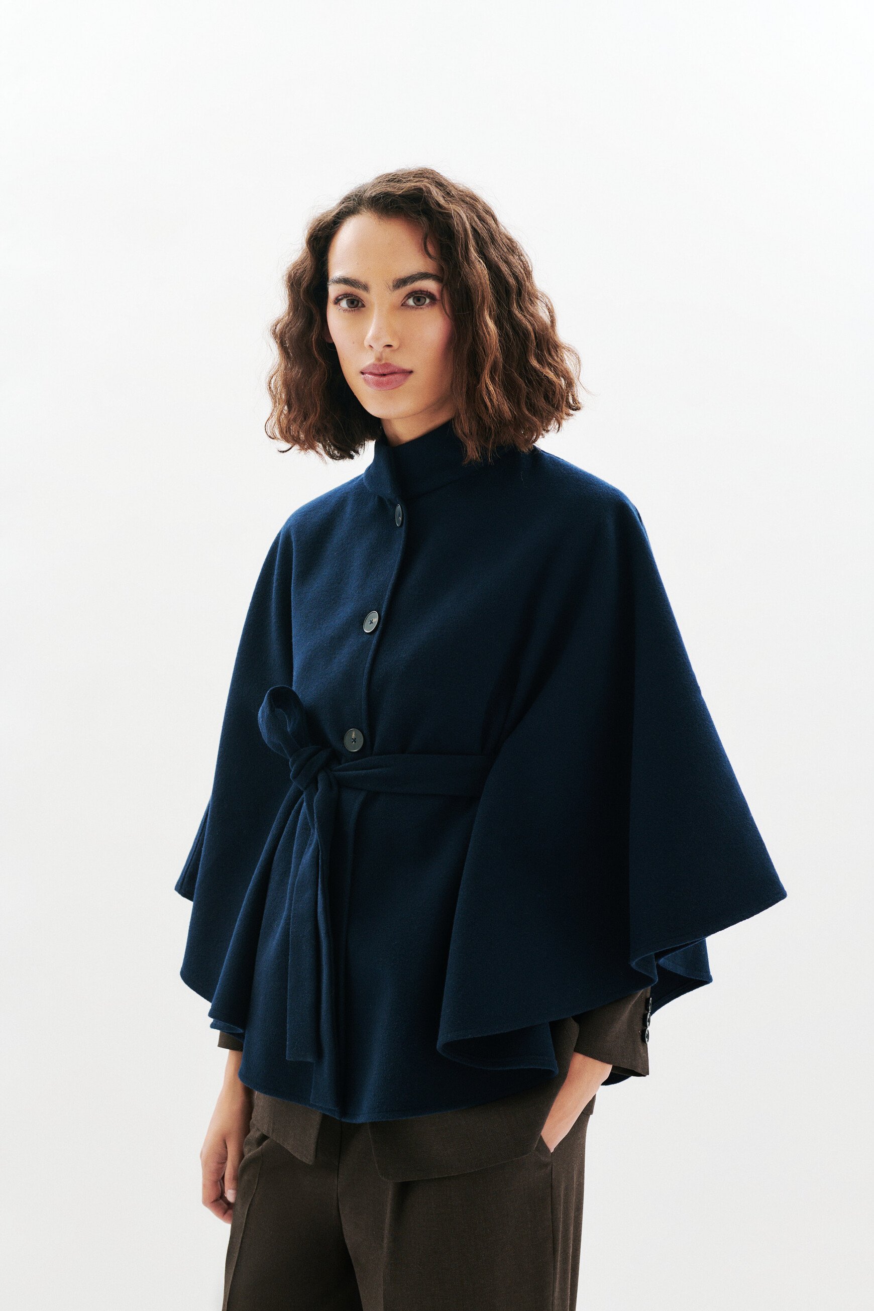 Poncho Hacaro marineblau damen