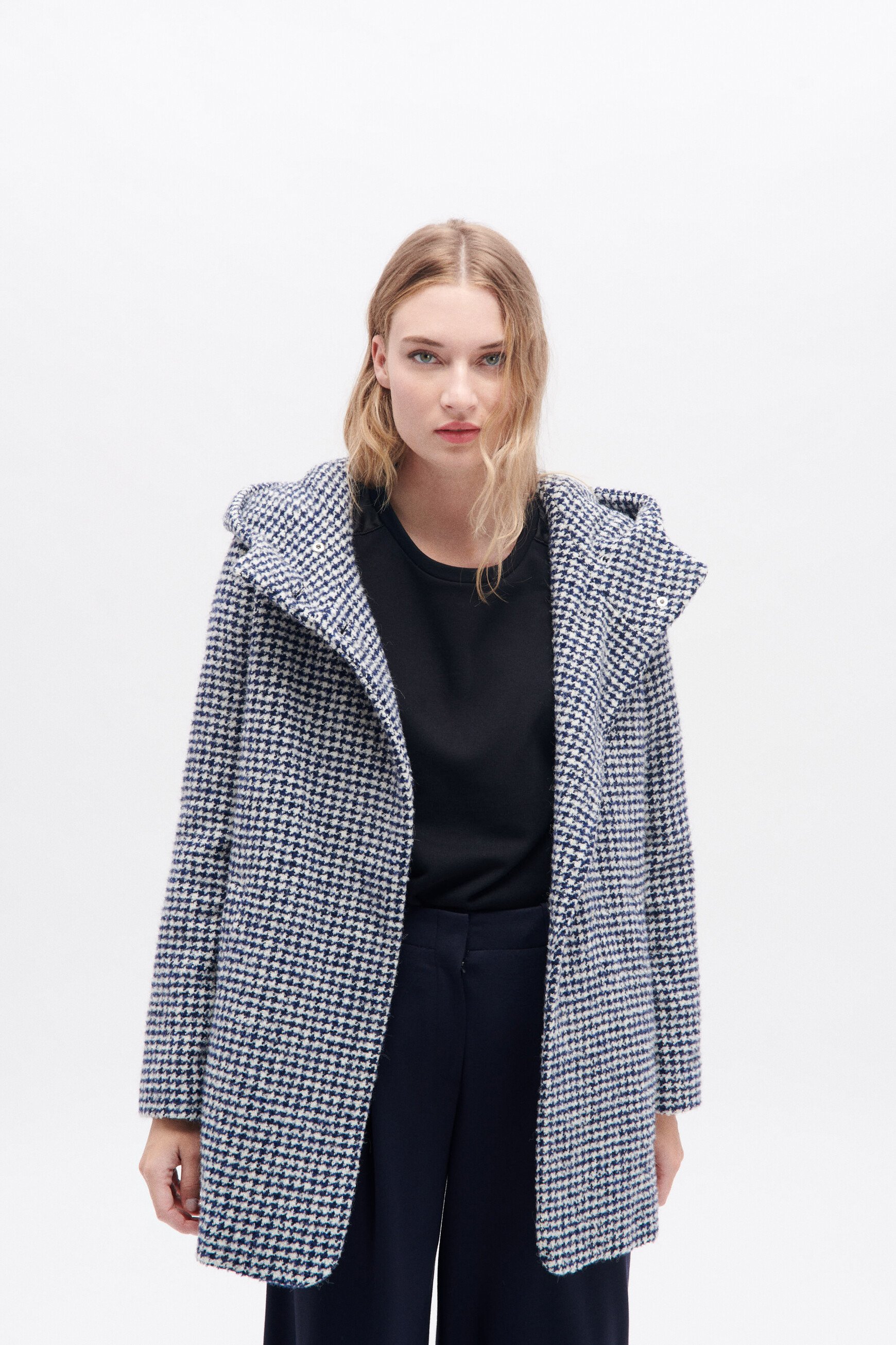 Manteau caroll bleu marine deals
