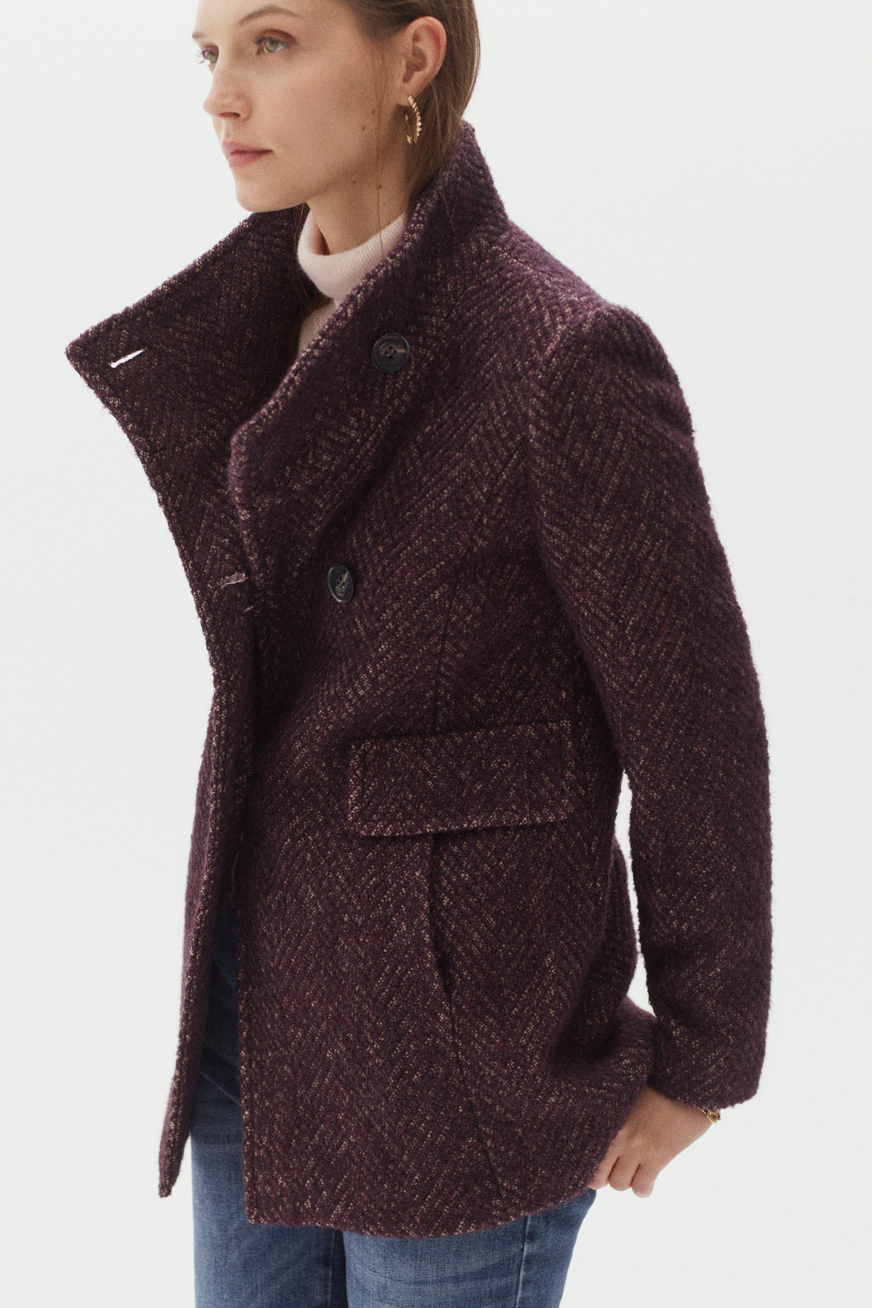 manteau ali prune femme manteau ali prune femme