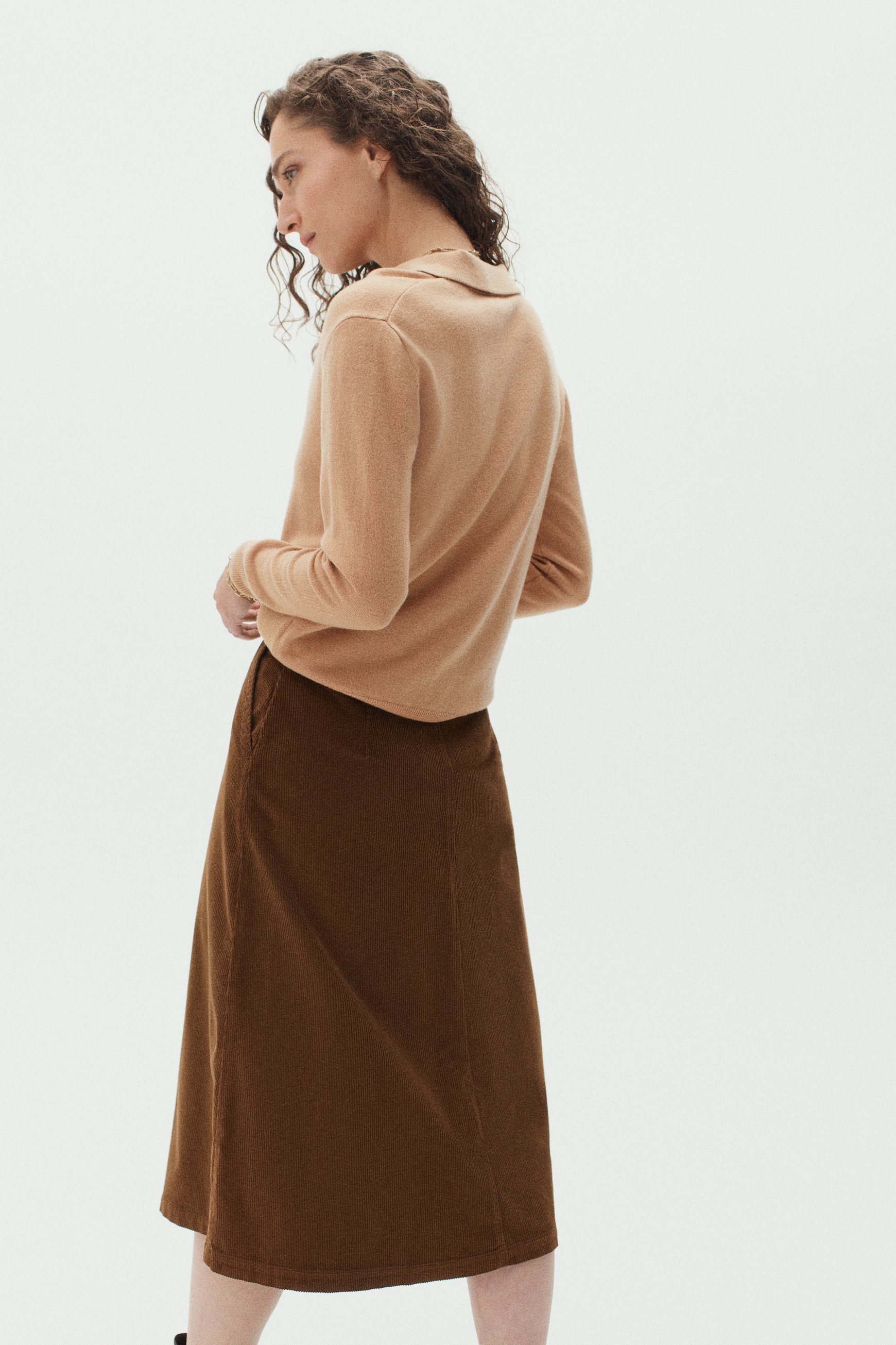jupe lucia velours taupe femme jupe lucia velours taupe femme