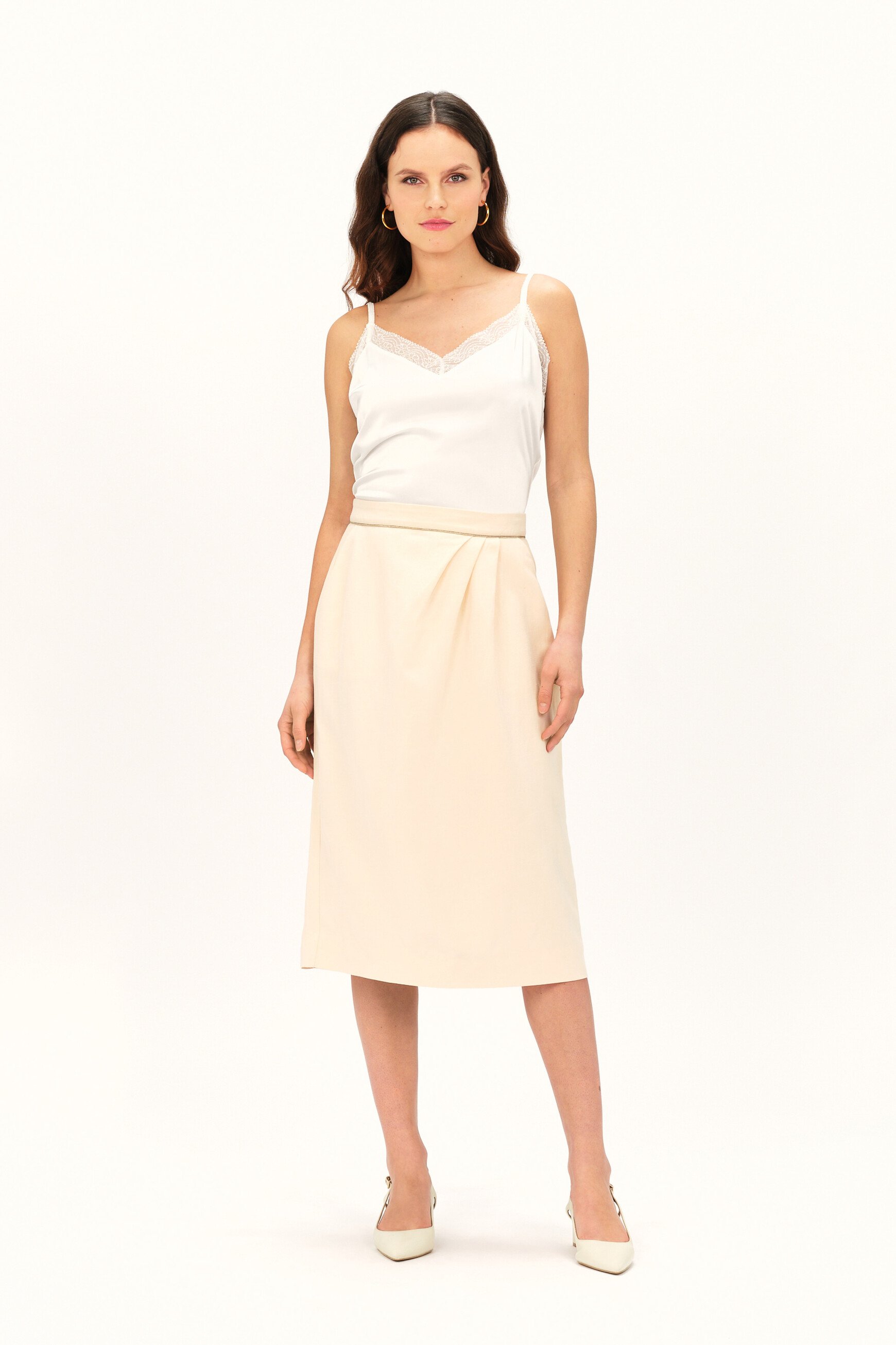 Jupe jilene creme femme
