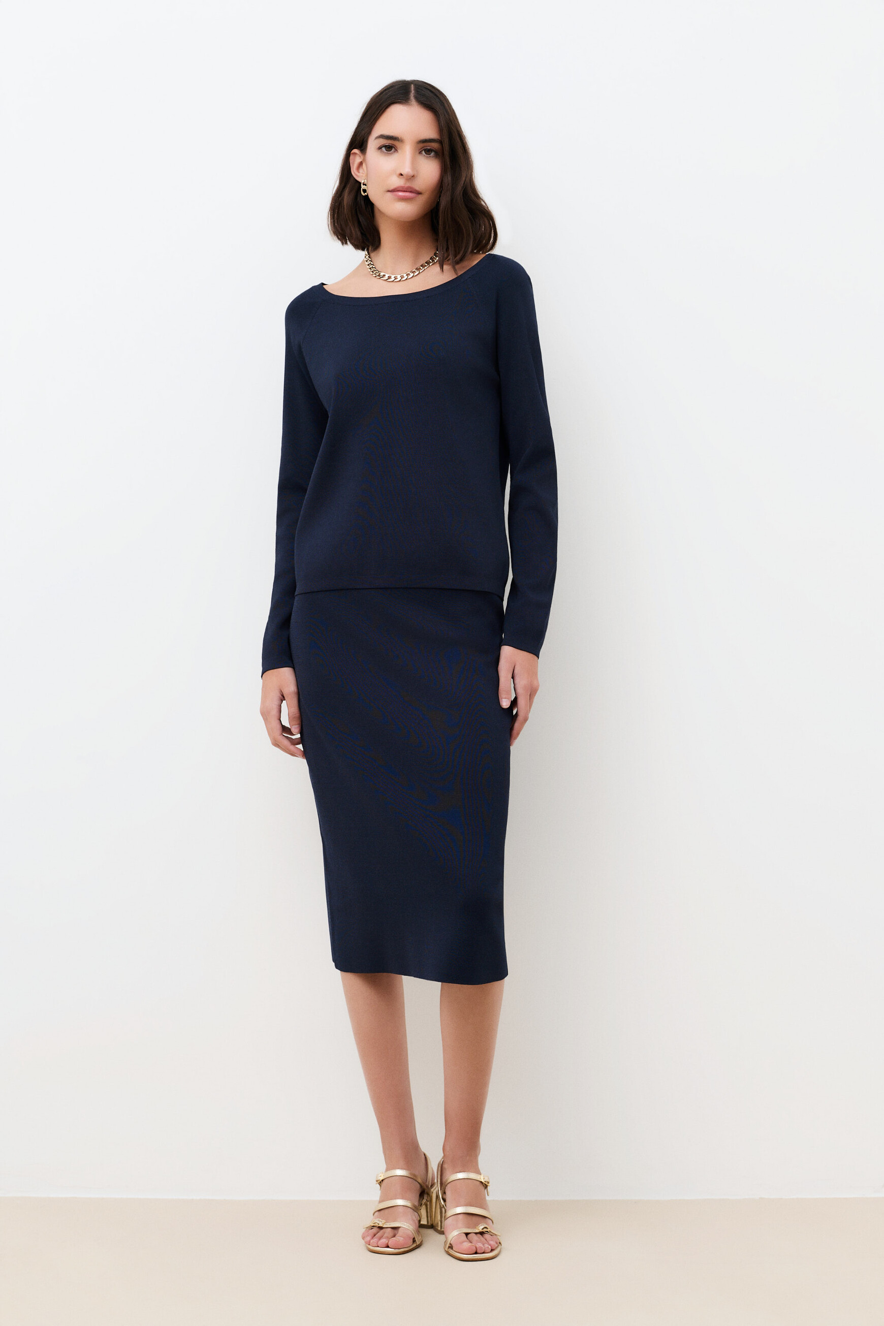 Mtara sweater navy blue woman