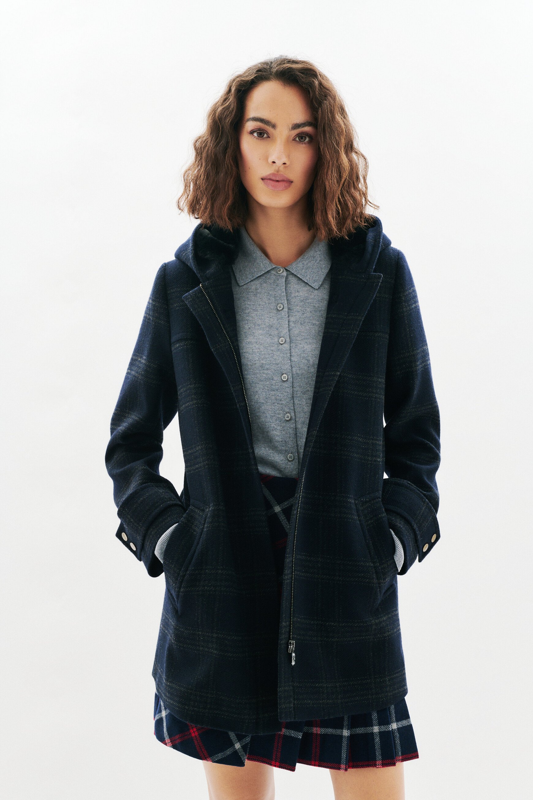 Guimotin 2 coat navy blue woman