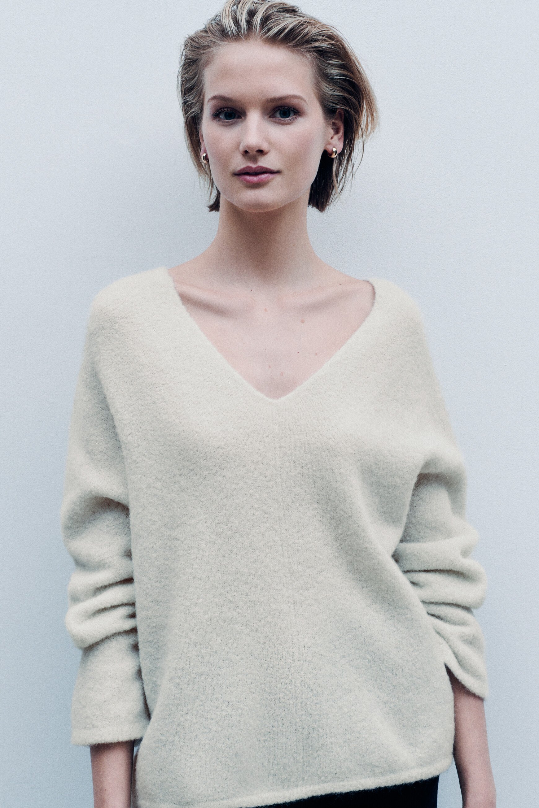 Pull Mterry made in Italy ivoire femme
