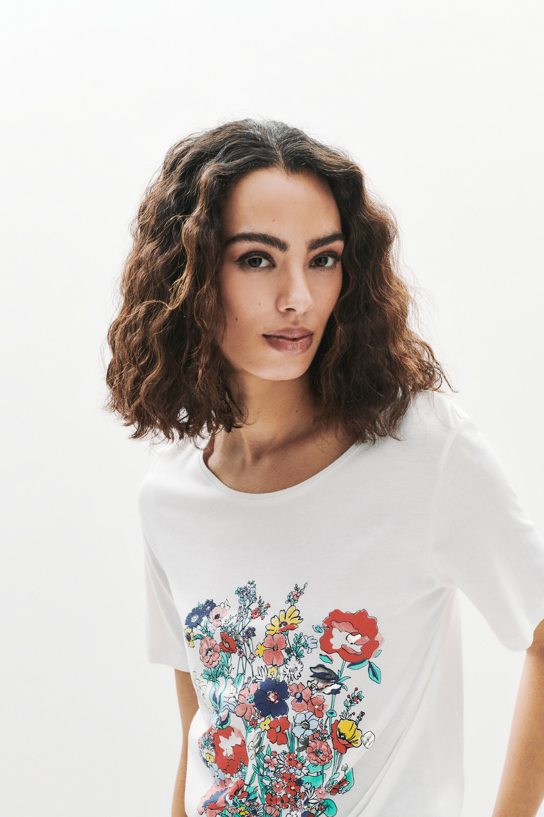 t shirt telegance ecru femme T-shirt Telegance ecru femme