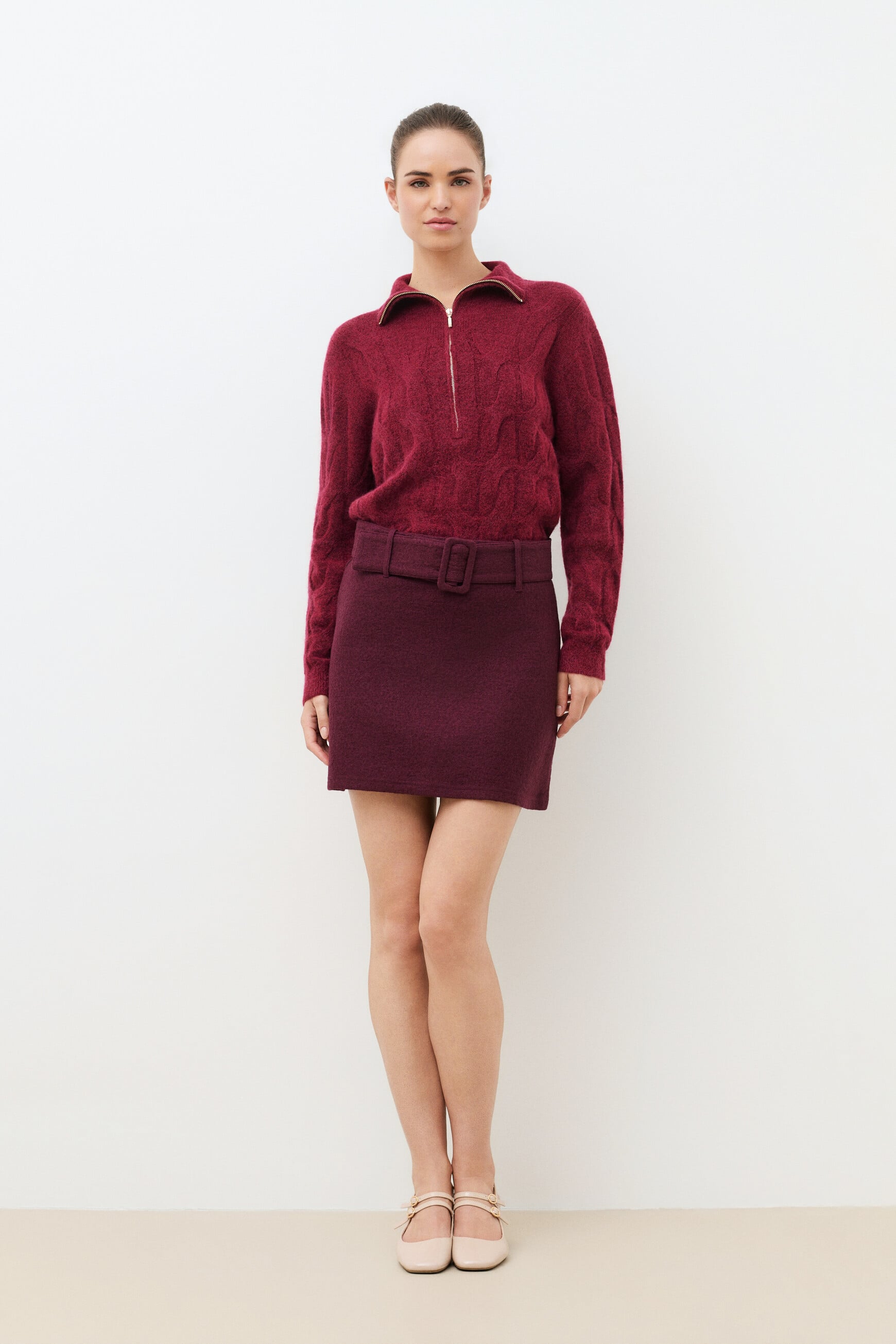 Skirt Jhazel plum woman