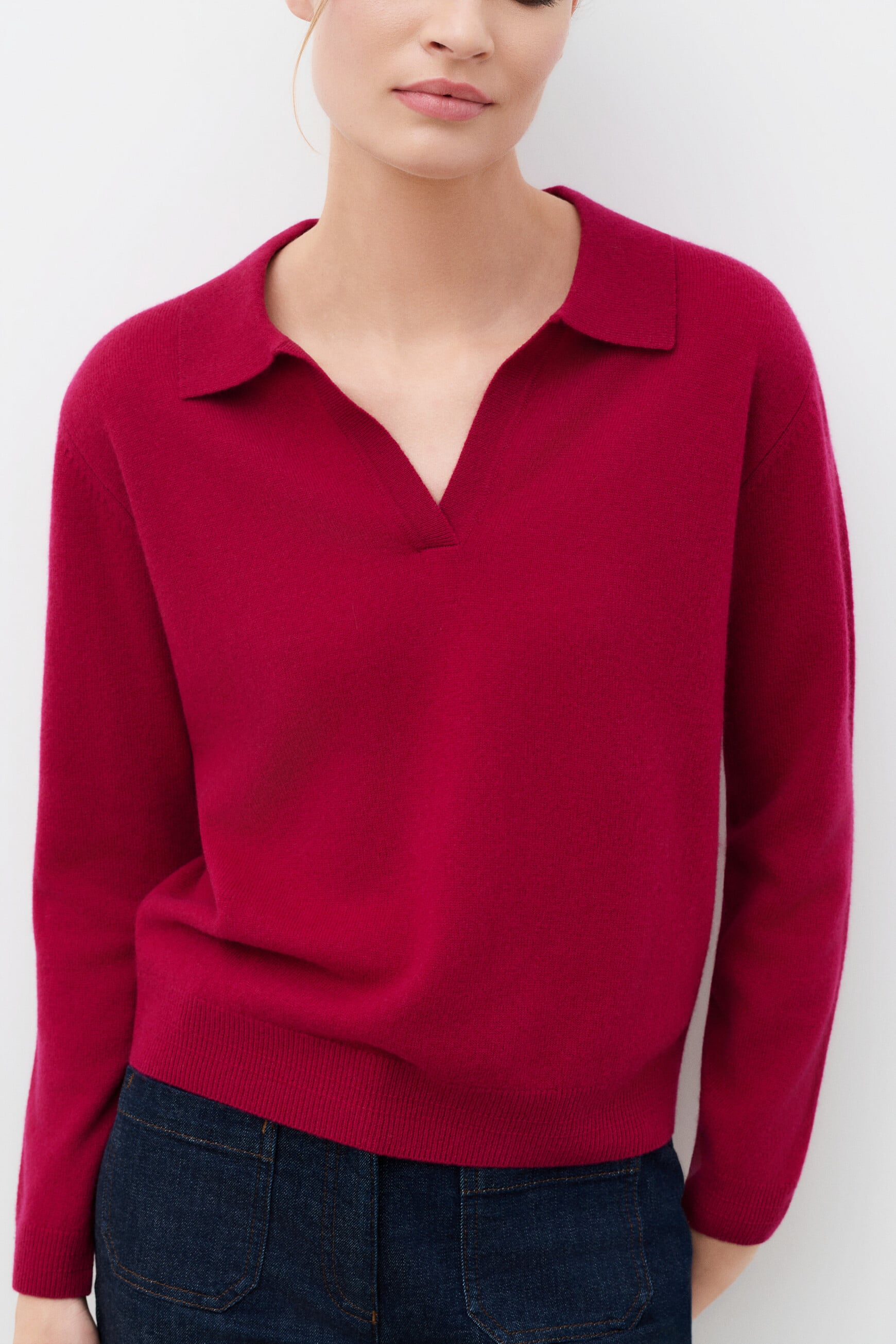 Mvictor sweater 100% cashmere raspberry pink woman