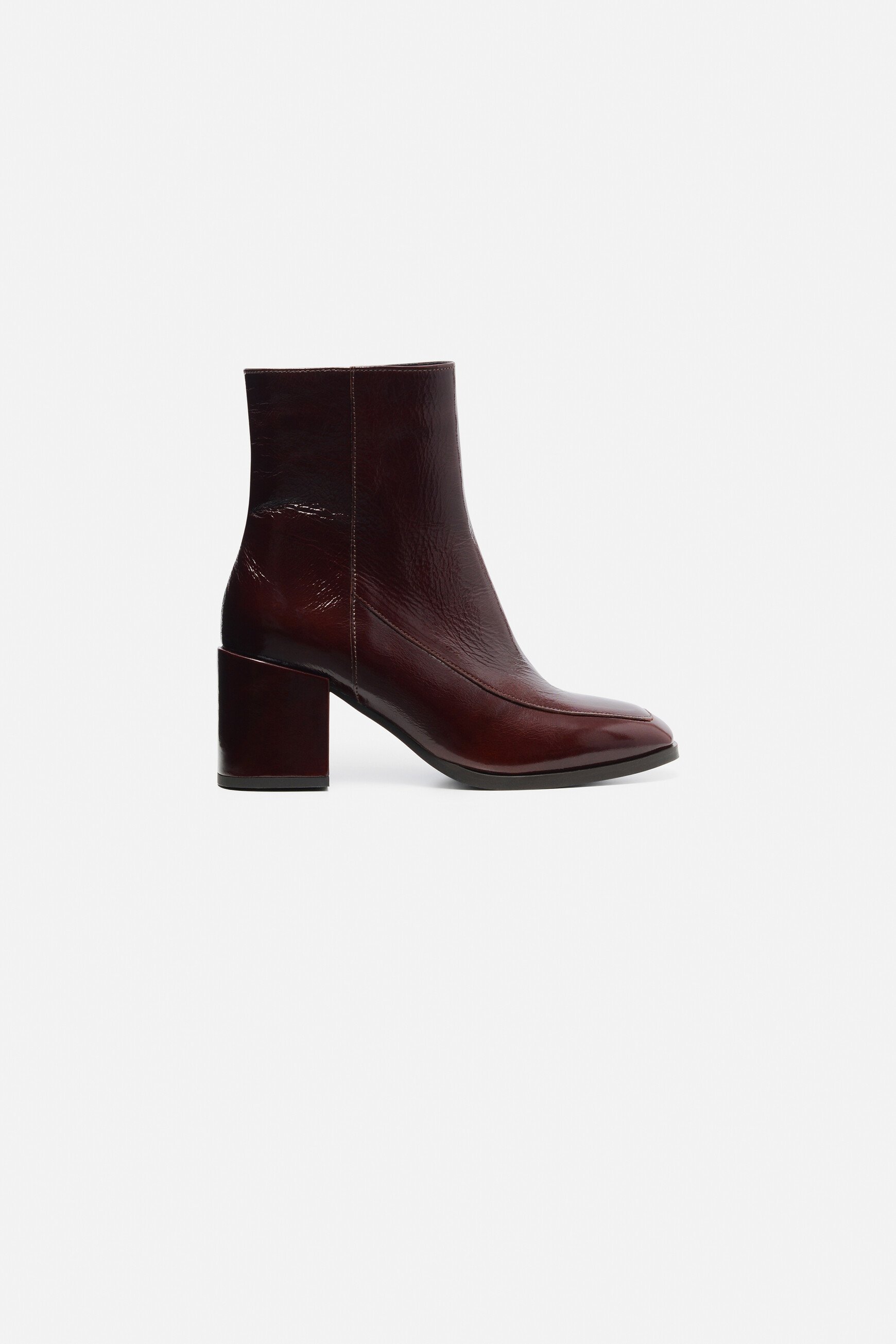 bottines athis en cuir naturel marron fonce femme Bottines Athis en cuir naturel marron foncé femme
