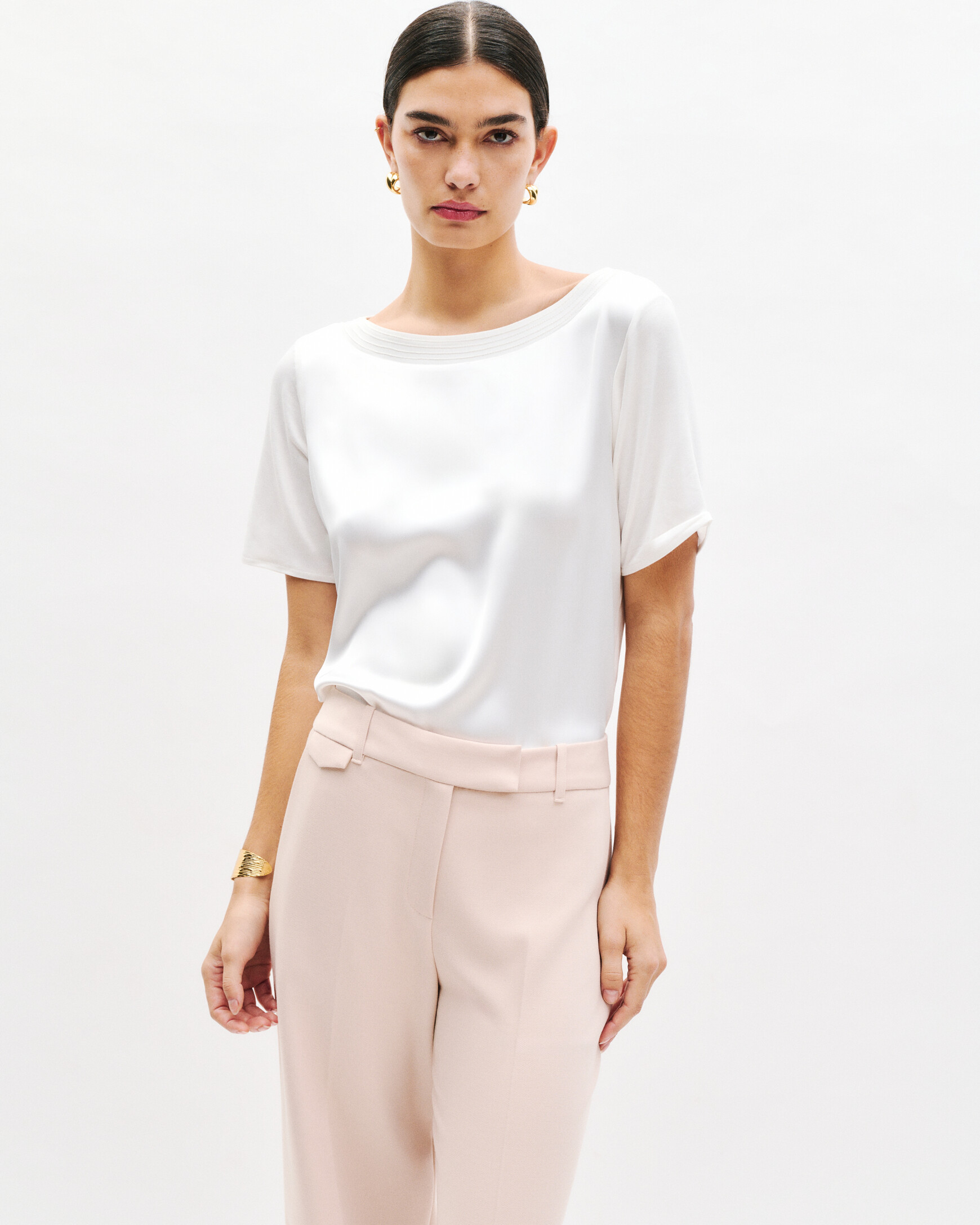 T-shirt trosi ivoire femme