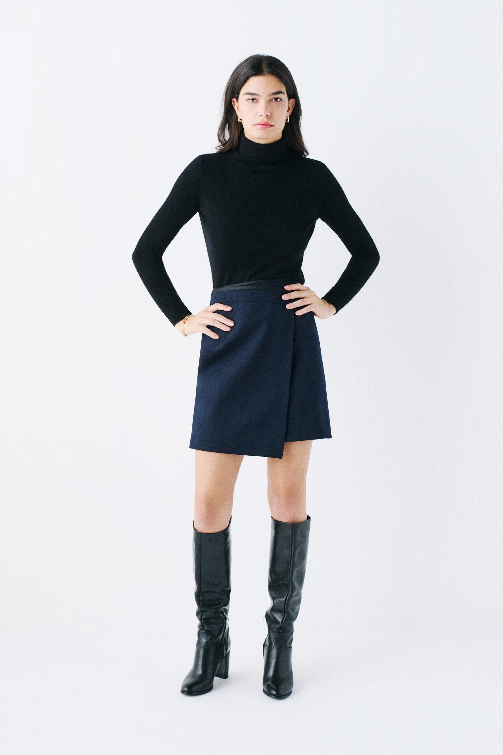 jphare skirt navy blue woman