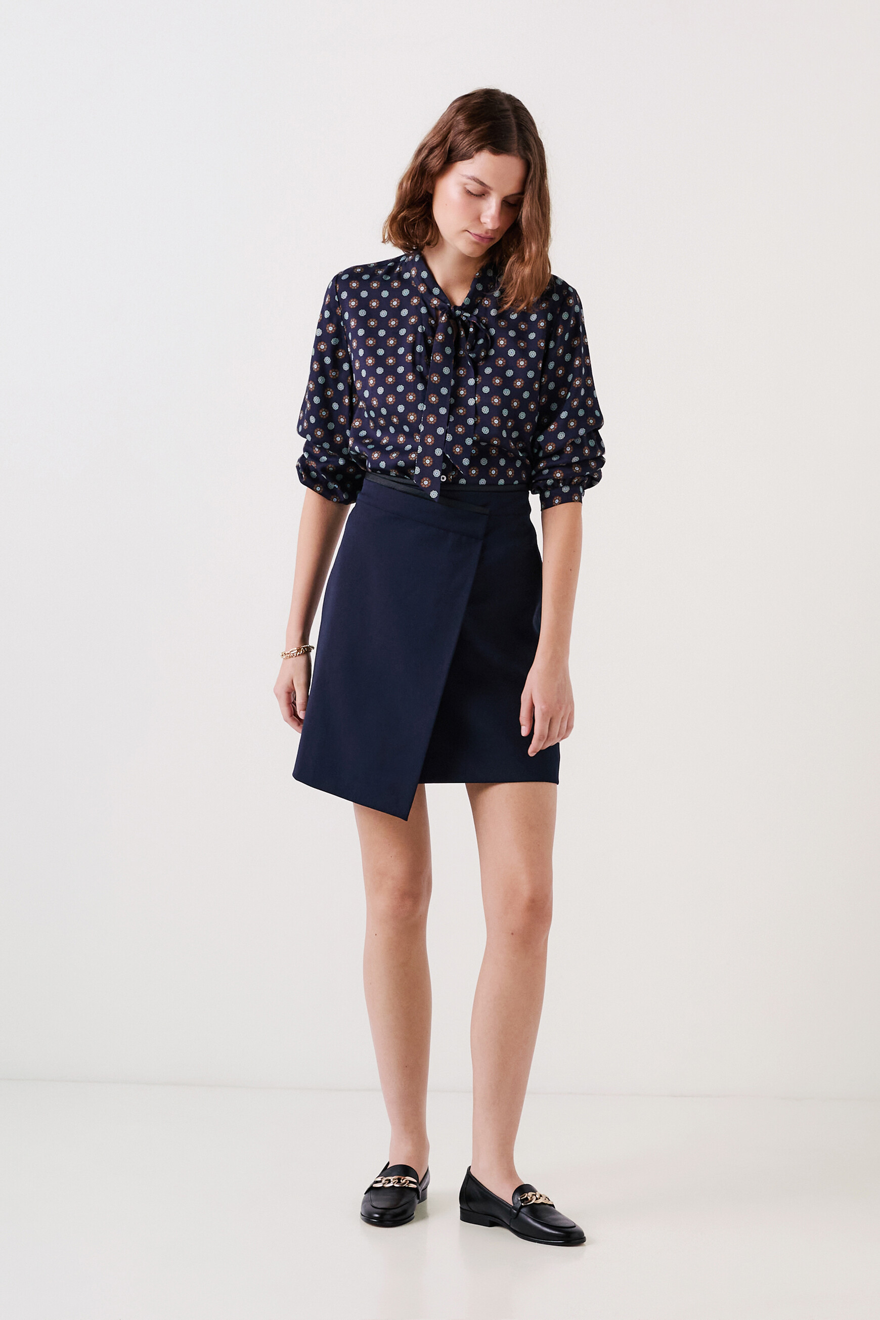 comeo shirt navy blue woman