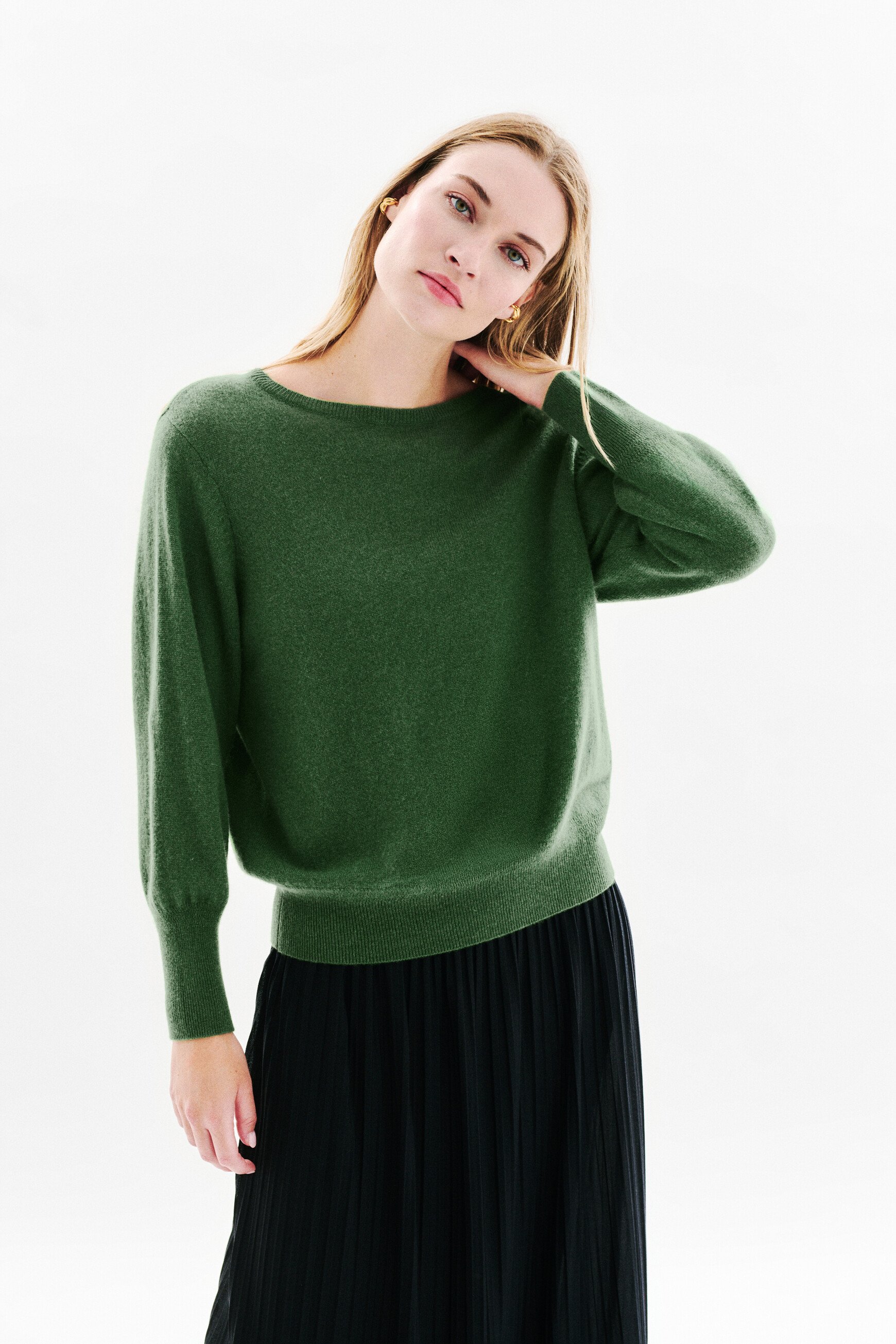 trui mchelsea 100%zijde groen vrouw