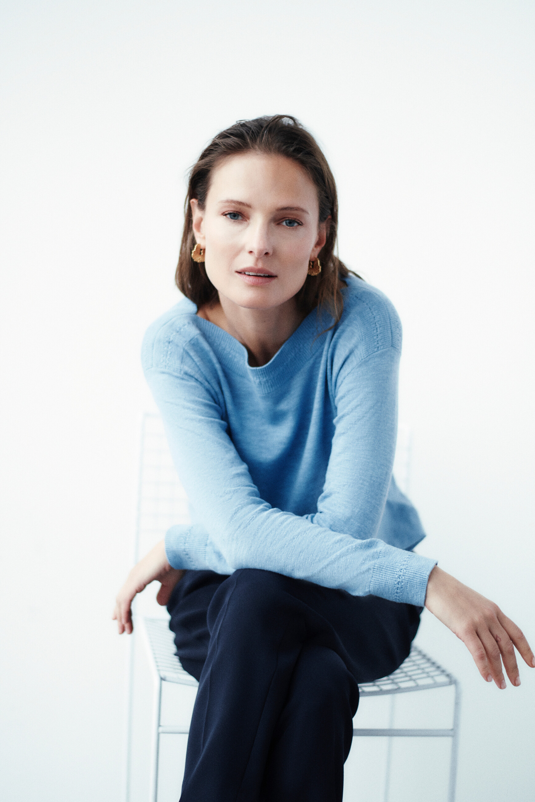 Pull bettina denim baby bleu femme