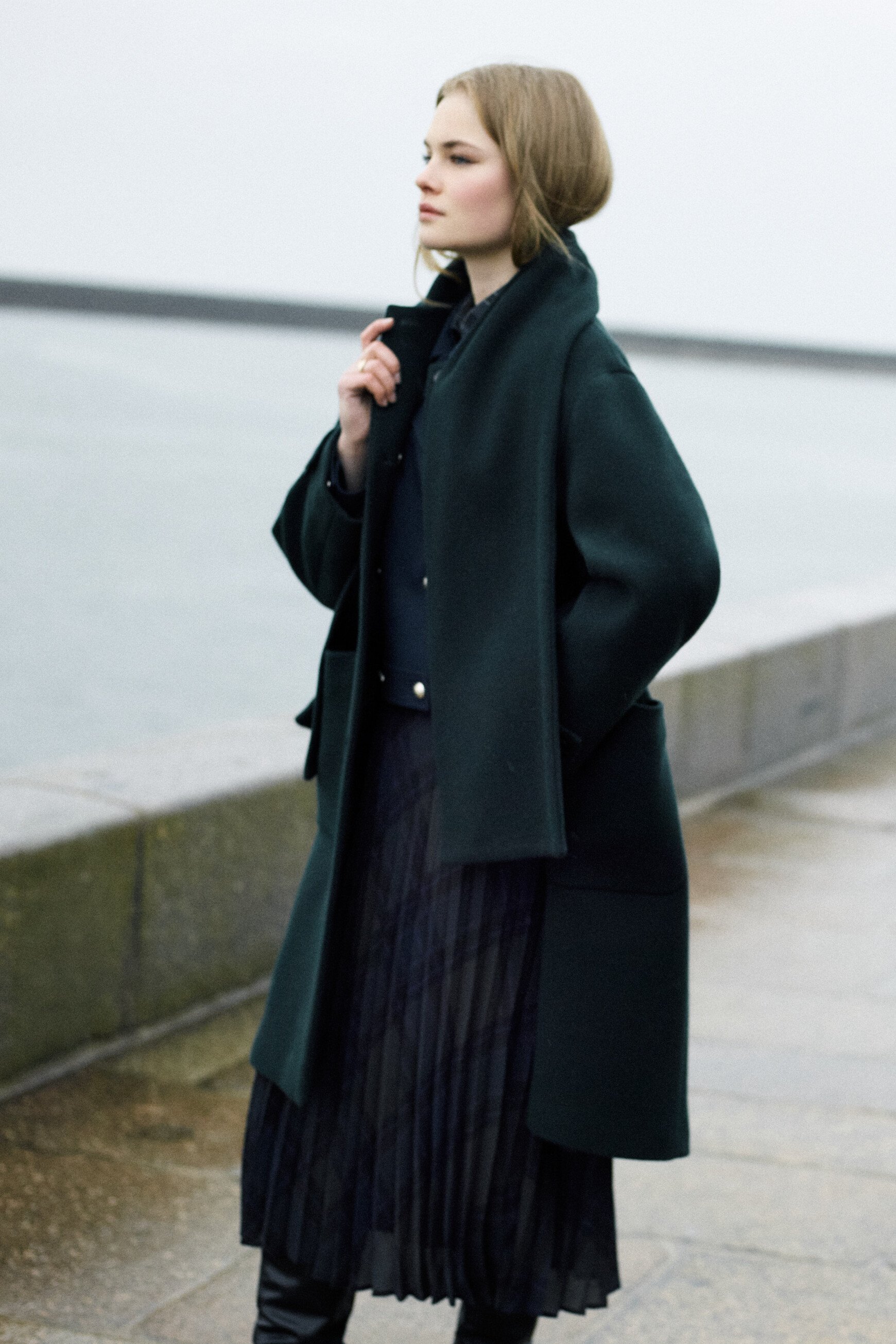 Mantel Gentiani vert foncé damen