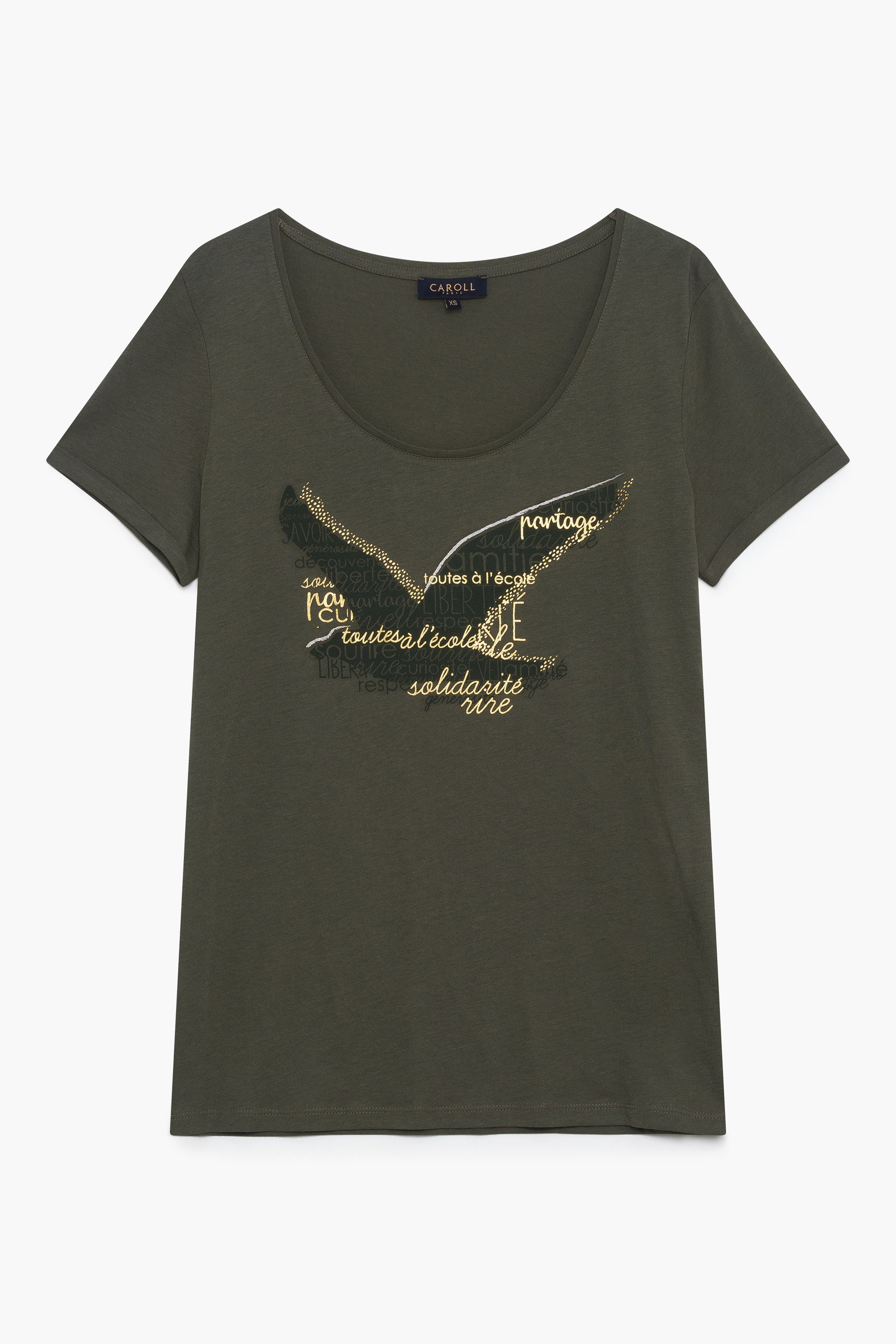 t shirt maddy vert kaki femme T-shirt Maddy vert kaki femme